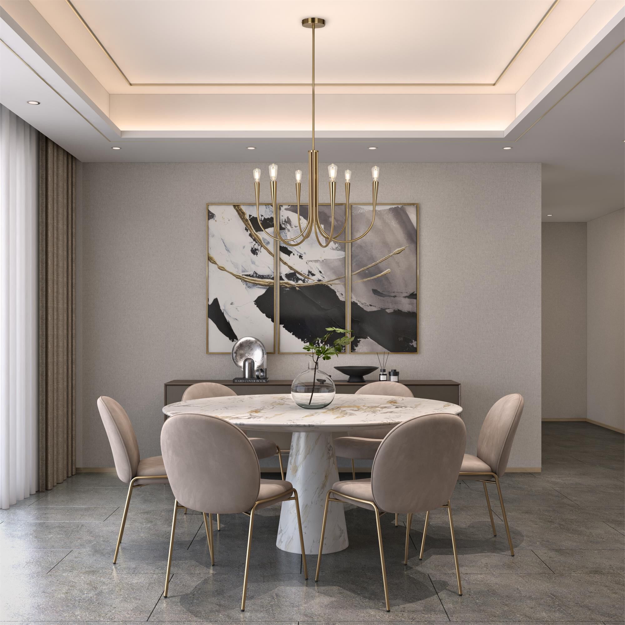 Bronte 25 Inch Chandelier,