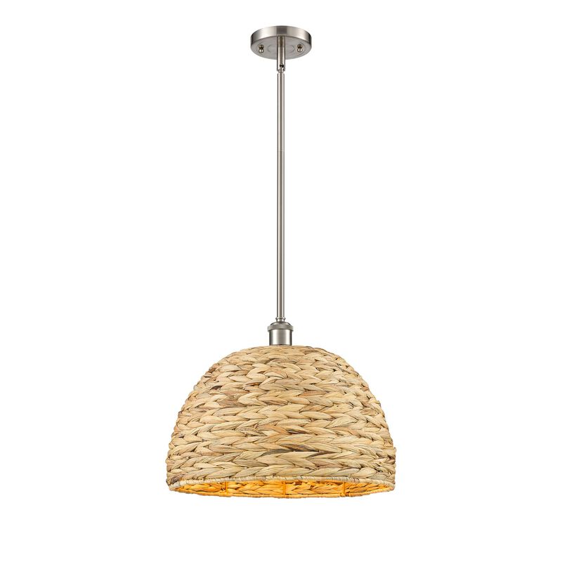 Bruno Marashlian Woven Rattan 16 Inch Large Pendant by Innovations Lighting