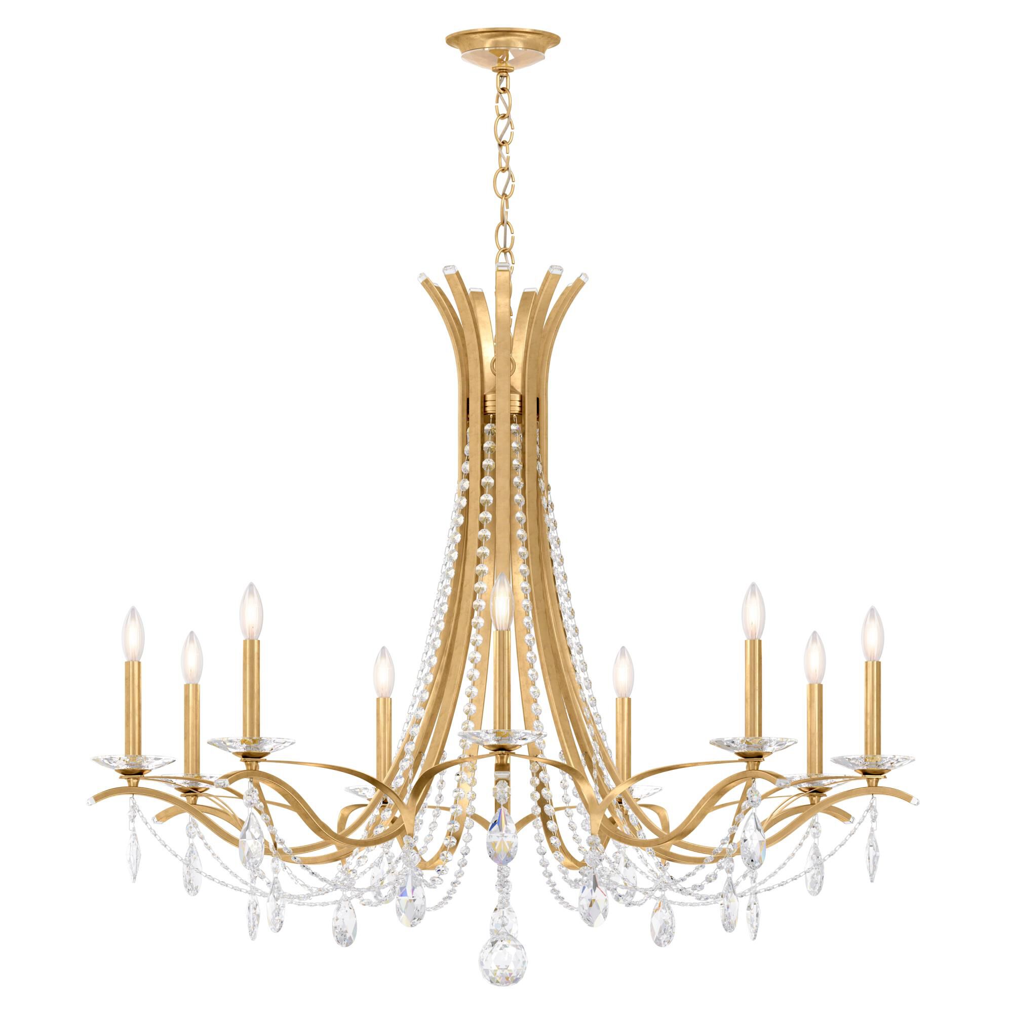 Shown in Heirloom Gold finish and Clear Heritage crystal
