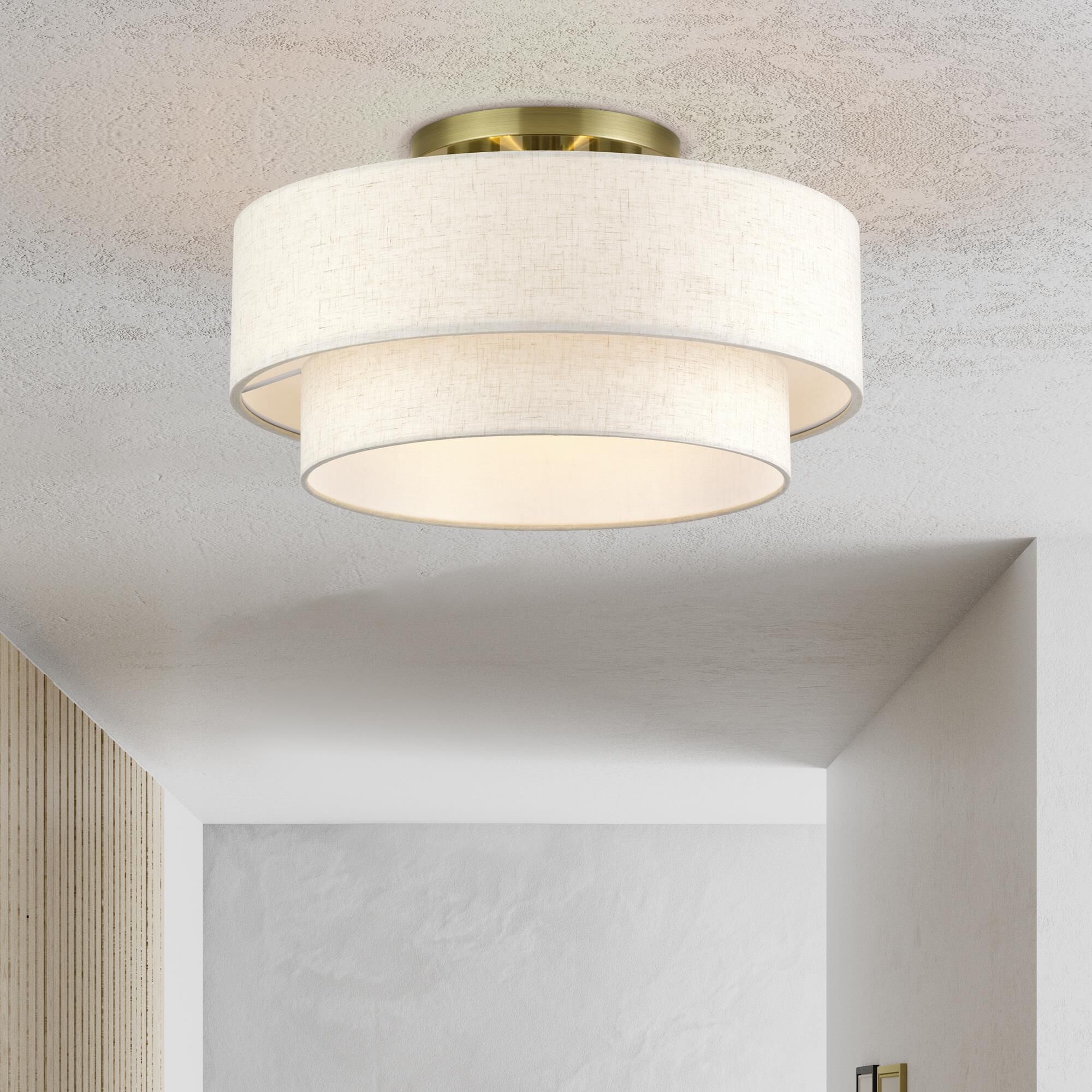 Manorwood 18 Inch Semi Flush Mount by Livex Lighting
