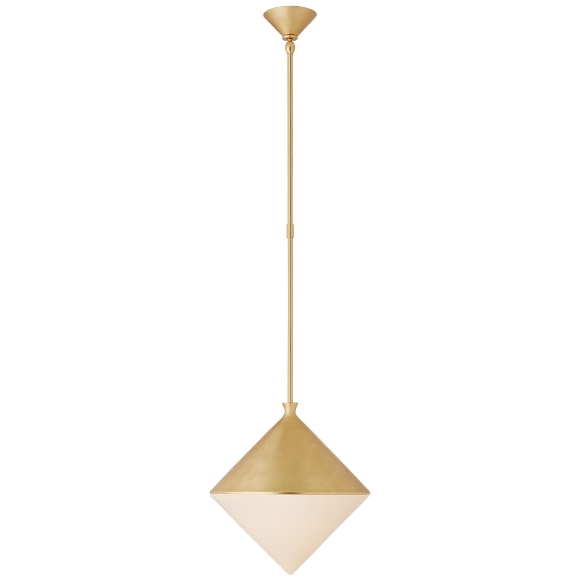 Shown in Gild finish and White glass and White Glass shade