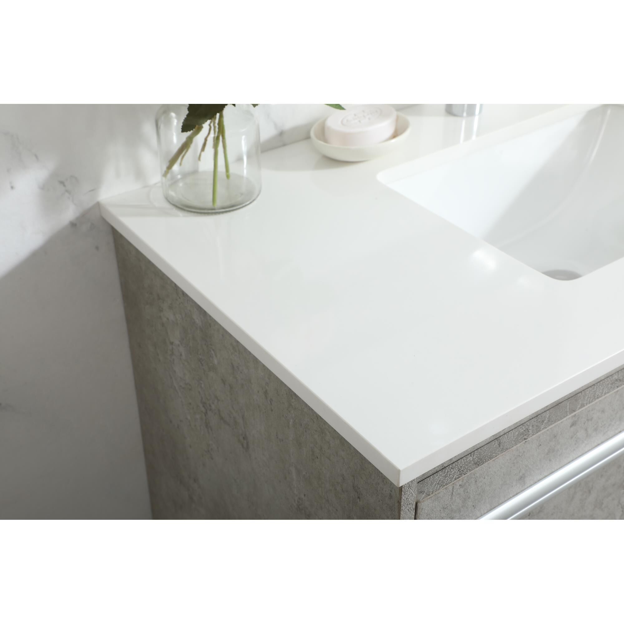 Shown in Concrete Grey finish