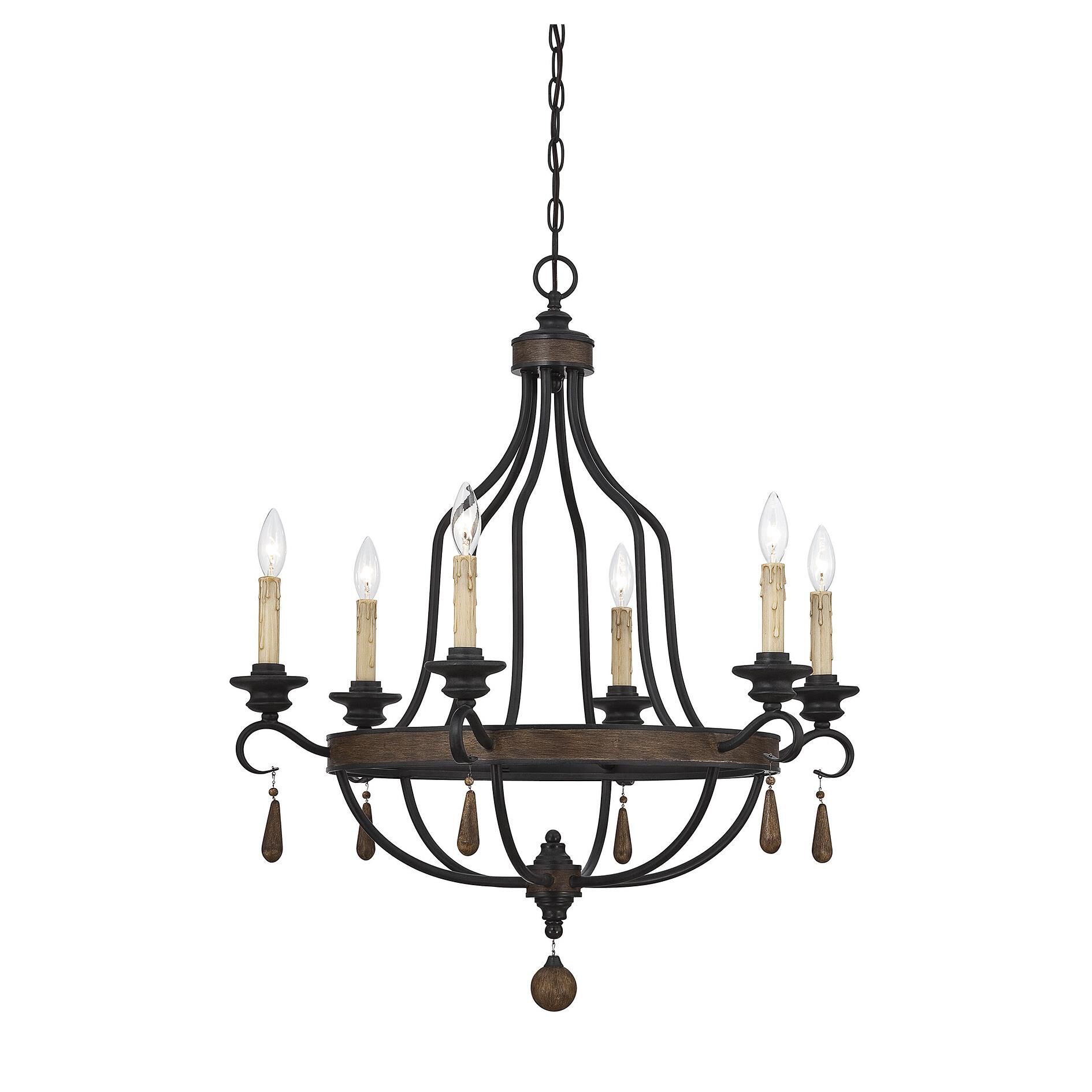 Kelsey 28 Inch 6 Light Chandelier by Savoy House