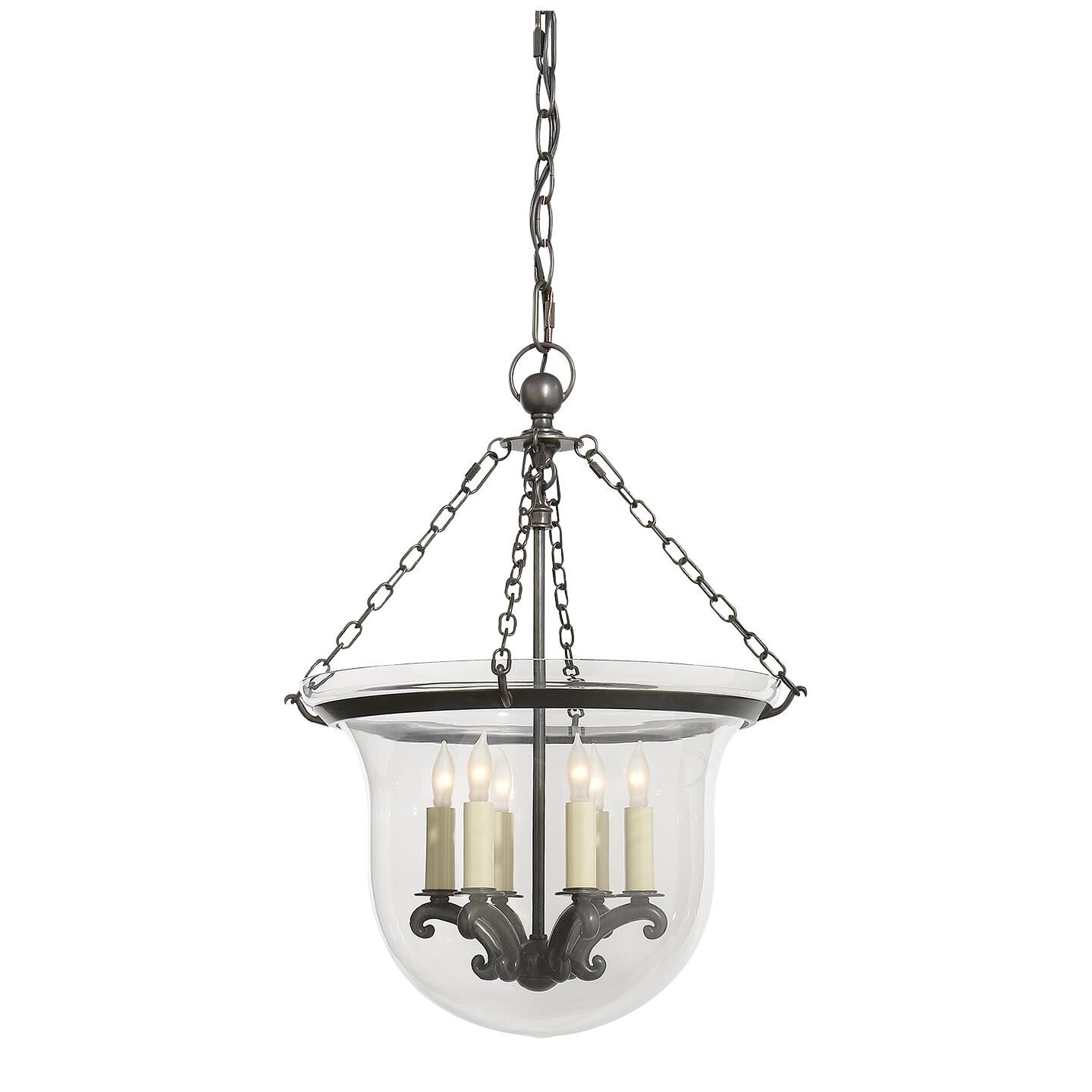 Chapman & Myers Country Bell Jar 15 Inch Cage Pendant by Visual Comfort Signature Collection