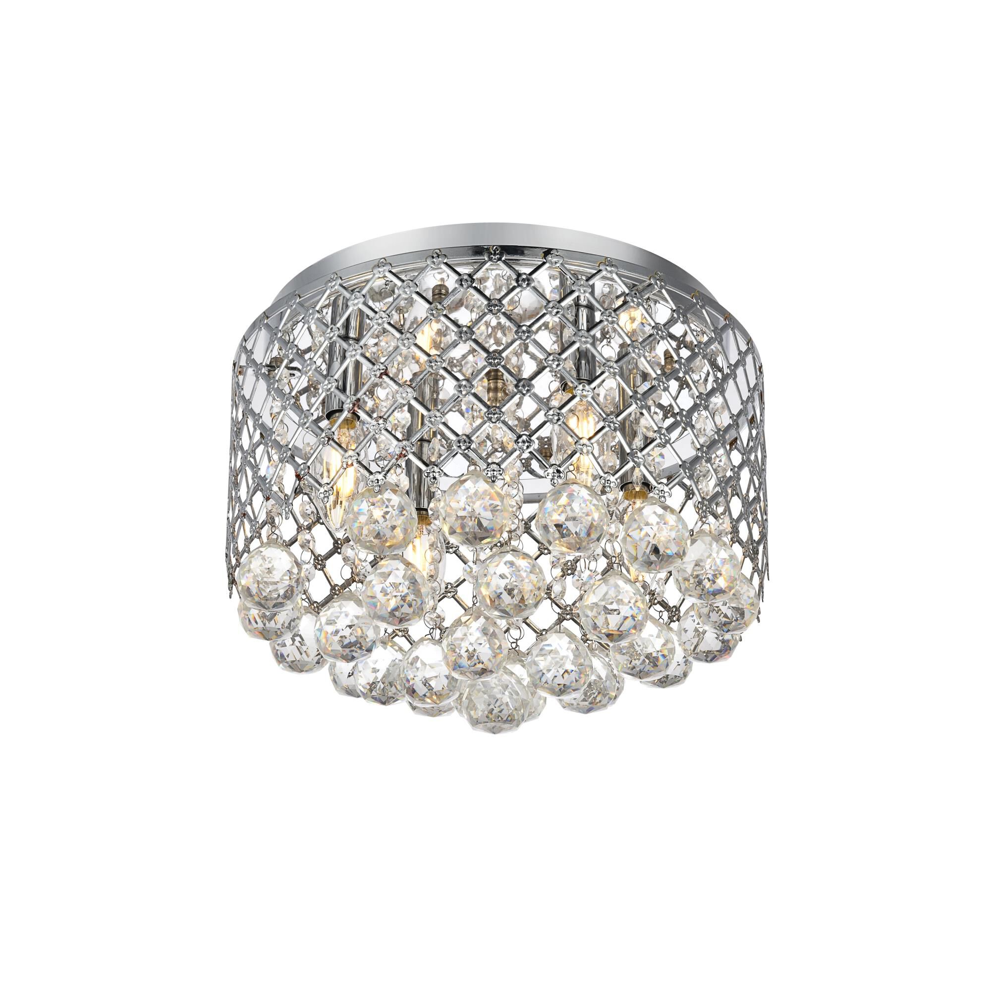 Tully 13 Inch 4 Light Flush Mount by Elegant Lighting