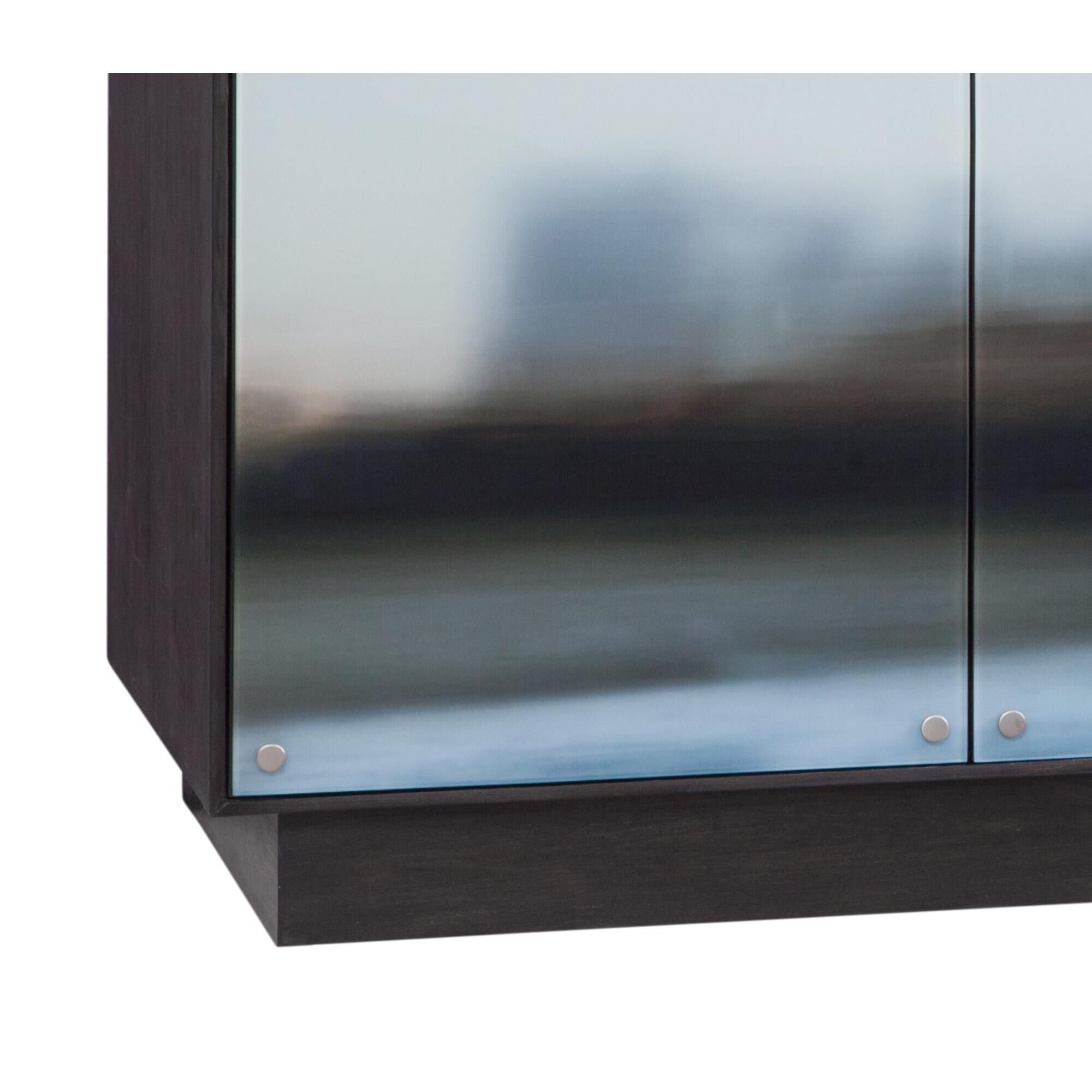 Shown in Blue and Dark Brown finish