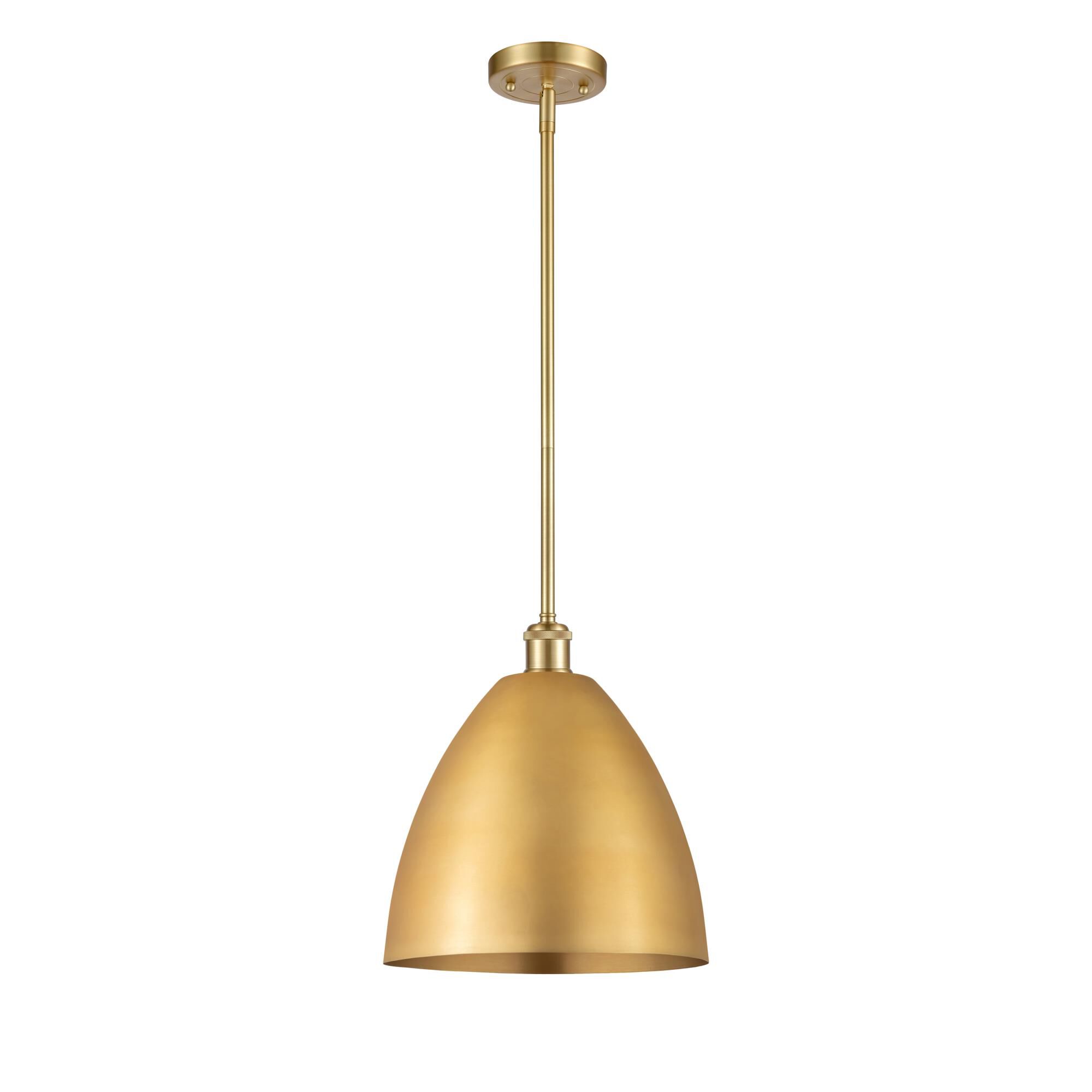 Shown in Satin Gold finish and Satin Gold Ballston Dome shade