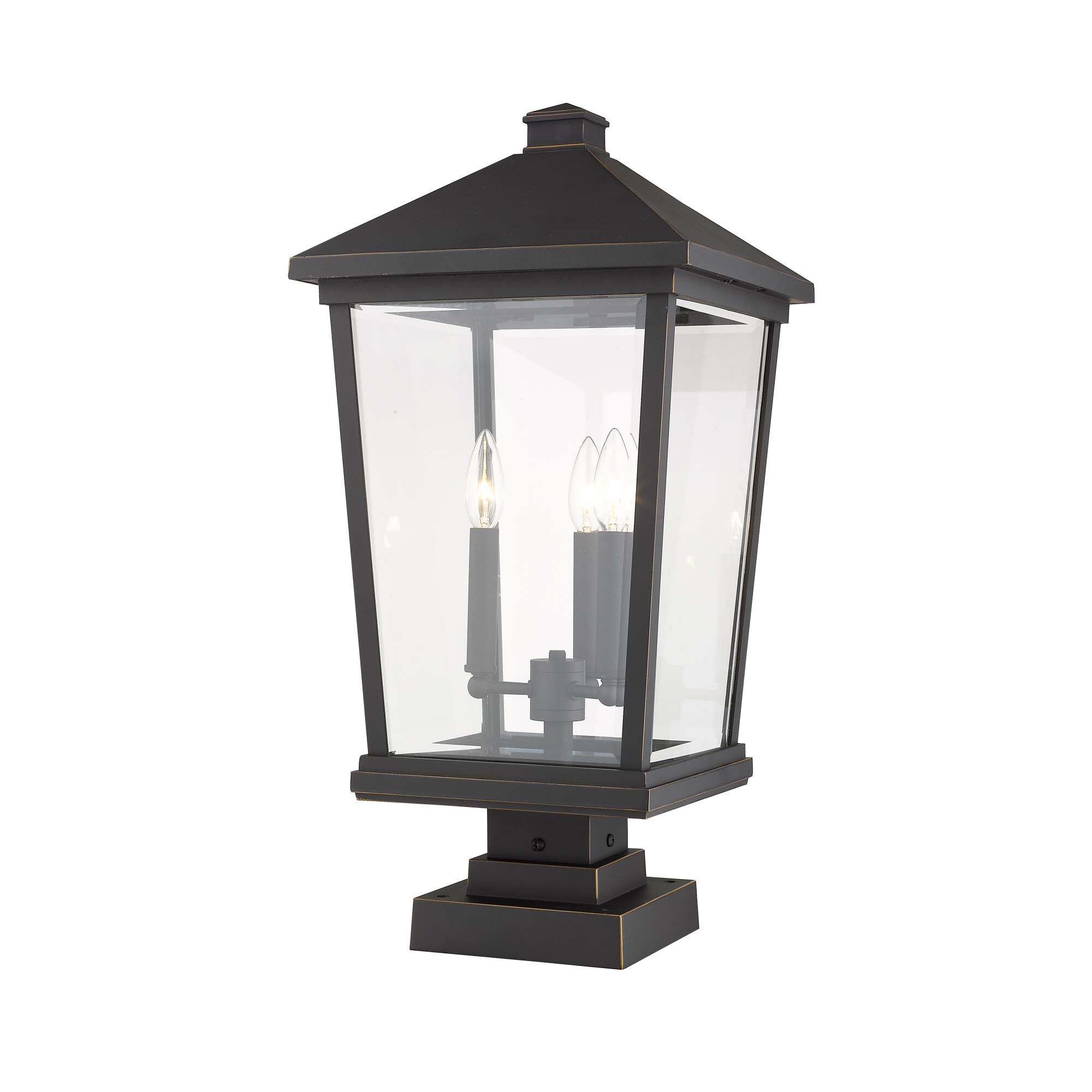 Beacon 24 Inch Tall 3 Light Outdoor Pier Lamp by Z-Lite
