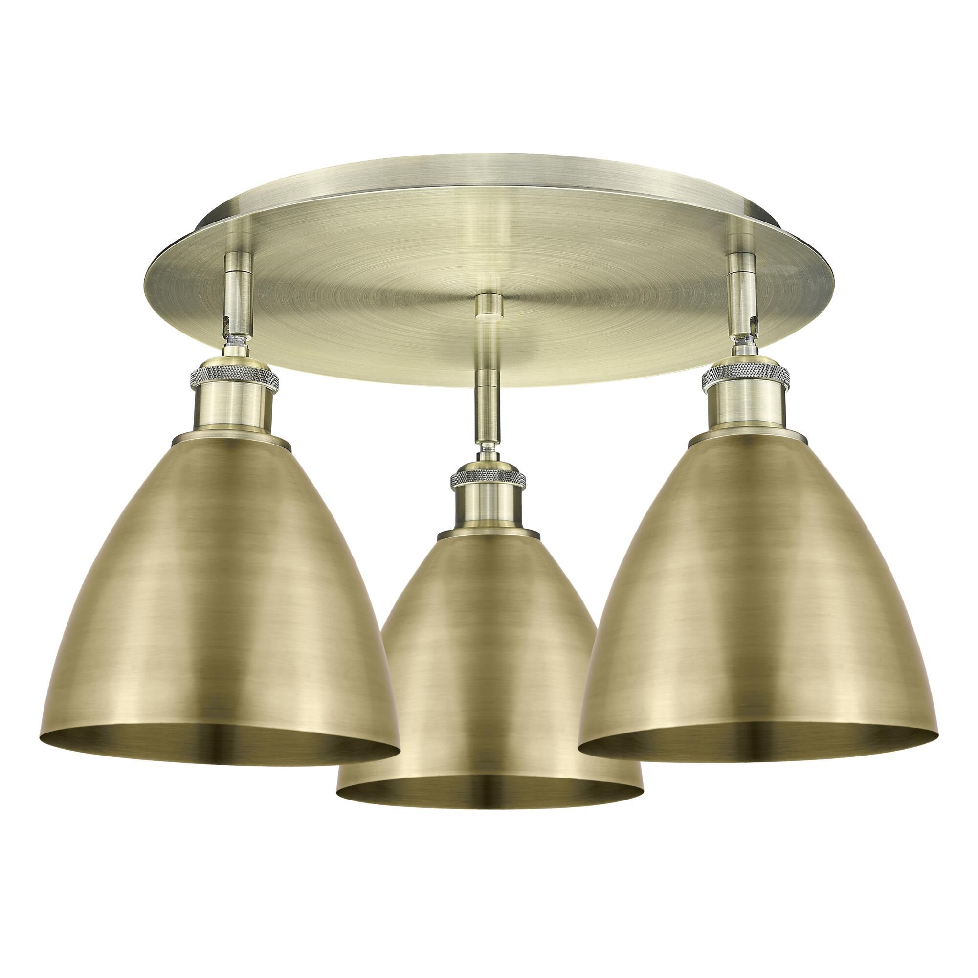 Shown in Antique Brass finish and Antique Brass shade