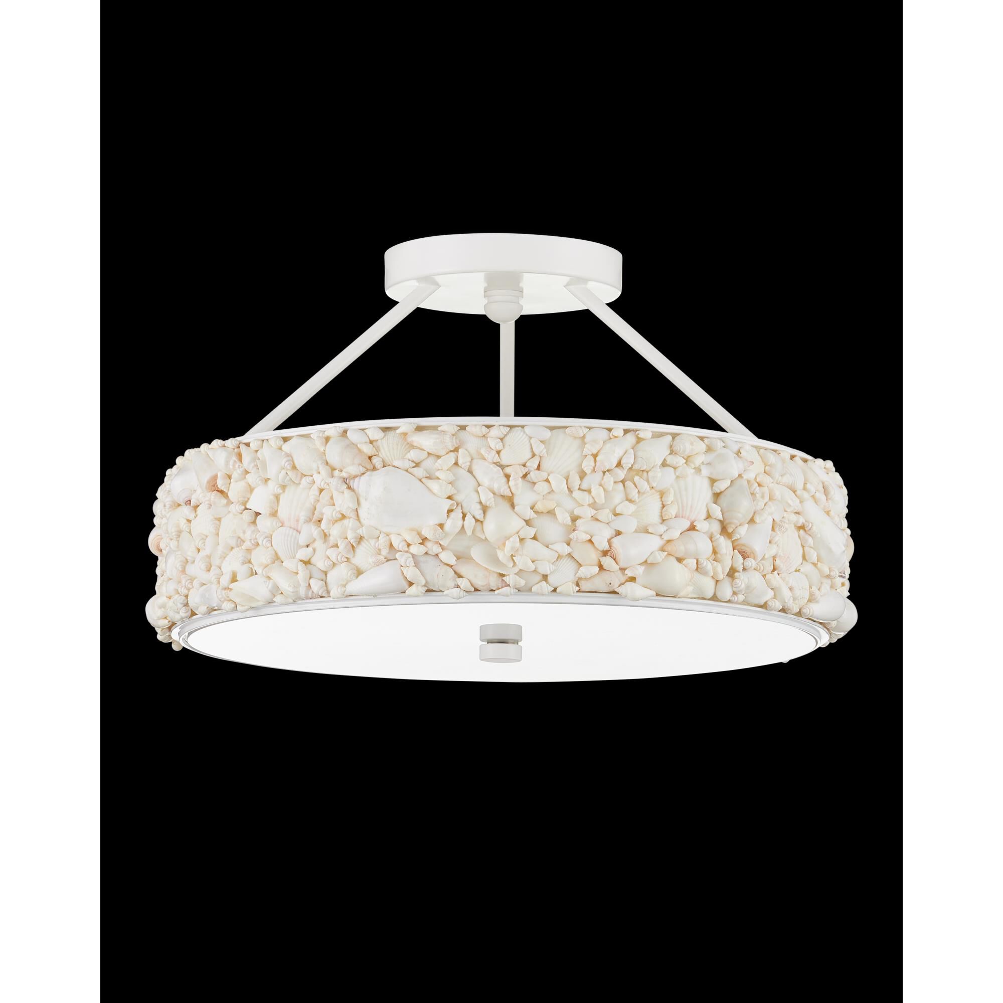 Turbinella 19 Inch Semi Flush Mount by Currey and Company
