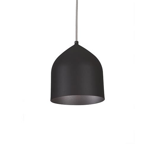 Shown in Black finish and Spun Metal shade