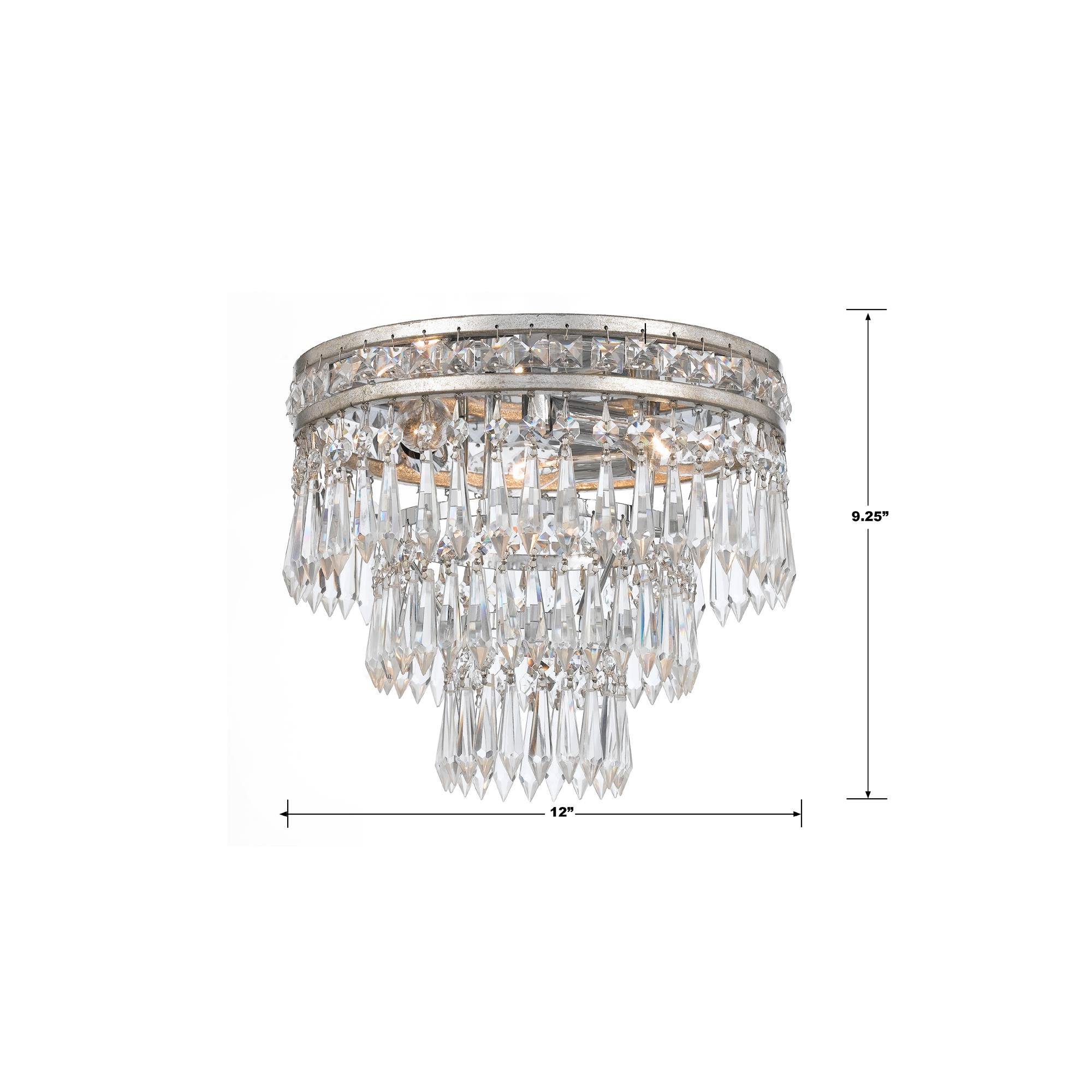 Shown in Olde Silver finish and Hand Cut Crystal crystal