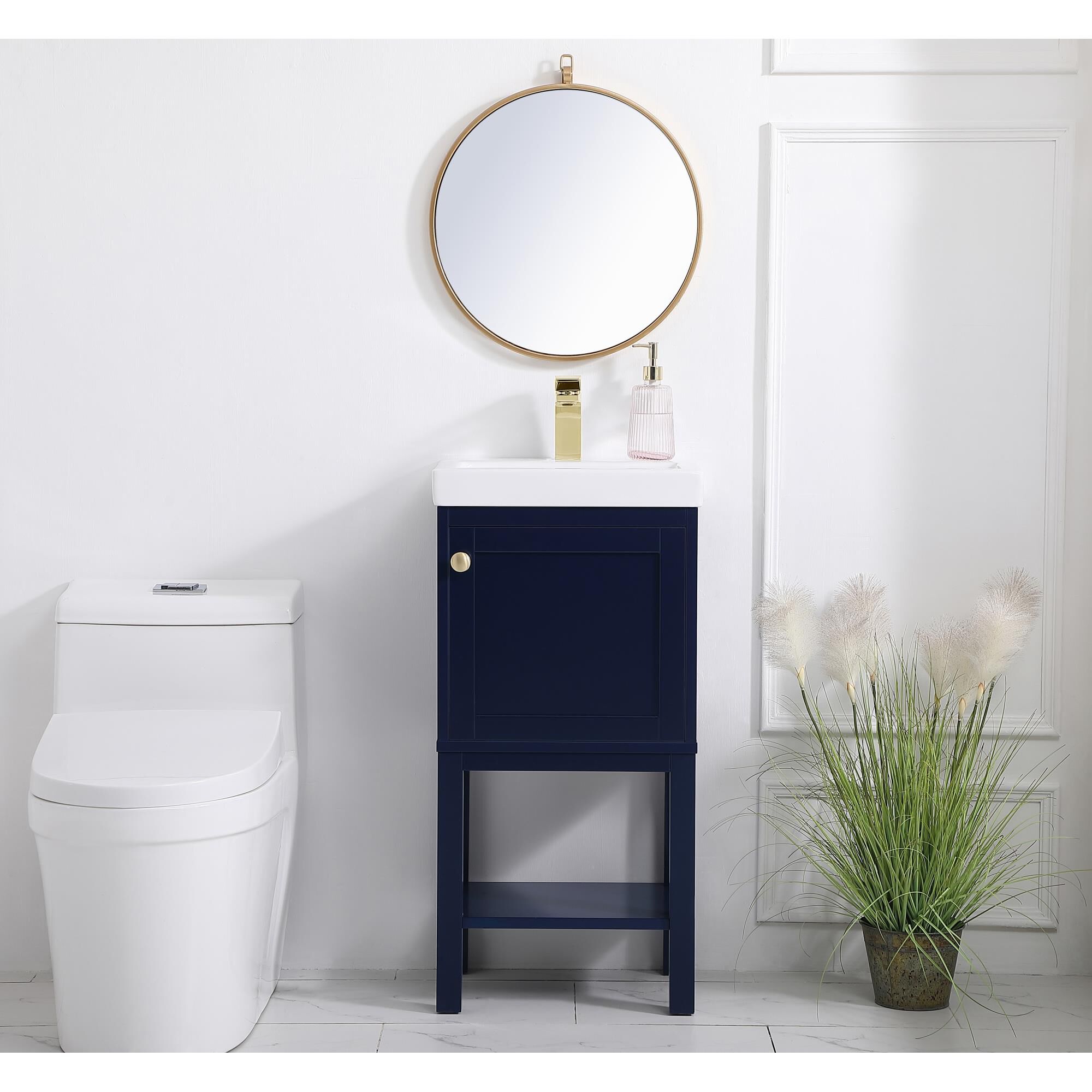 Shown in Blue And Gold With White finish