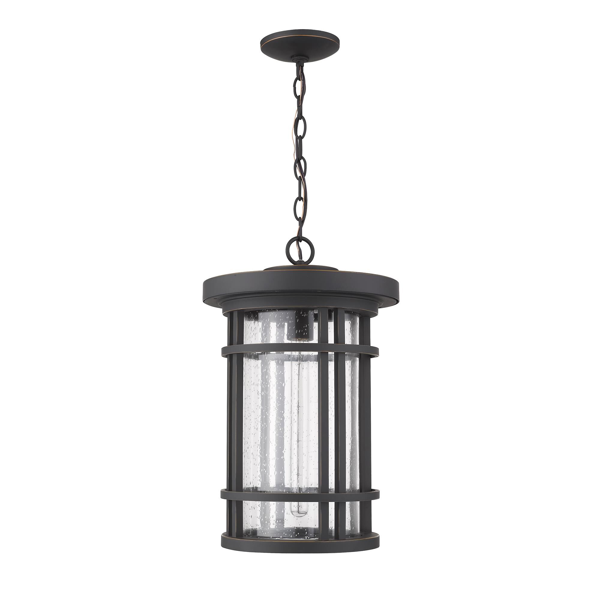 Shown in Oil Rubbed Bronze finish and Glass shade