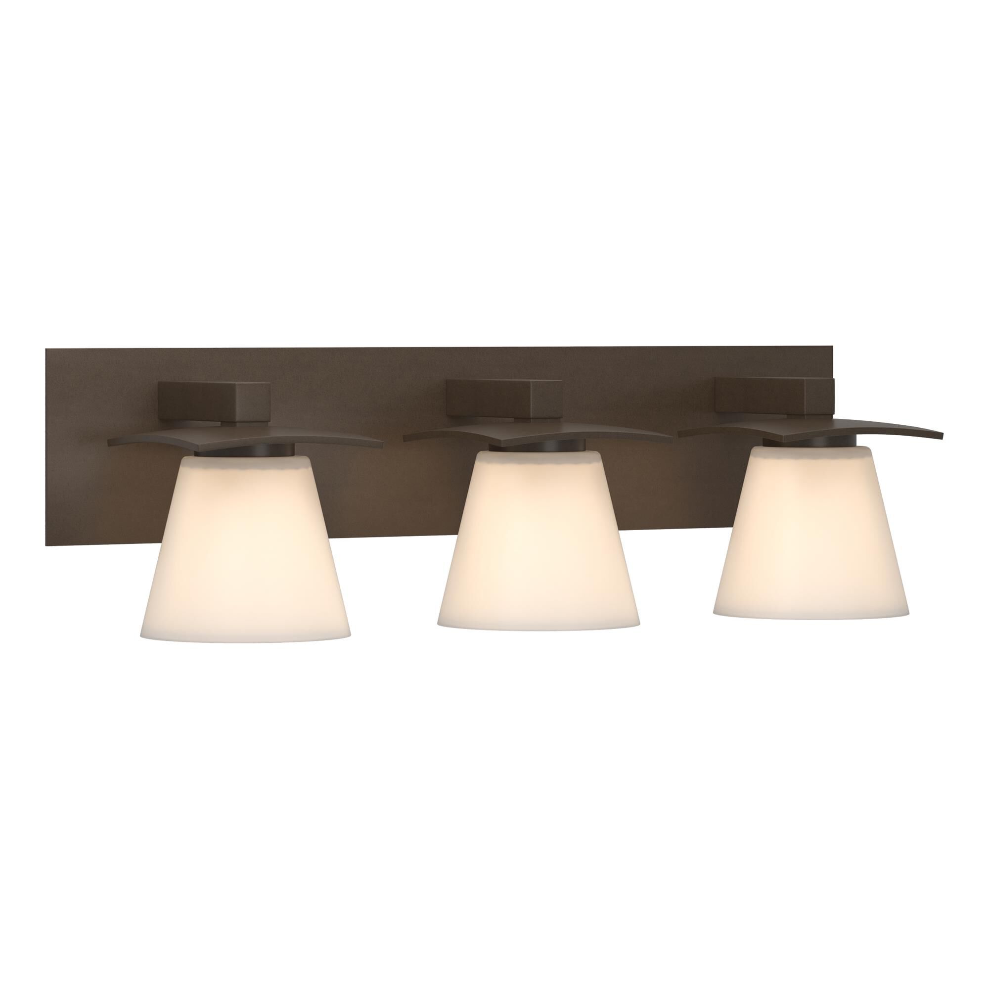 Shown in Bronze finish and Opal  glass