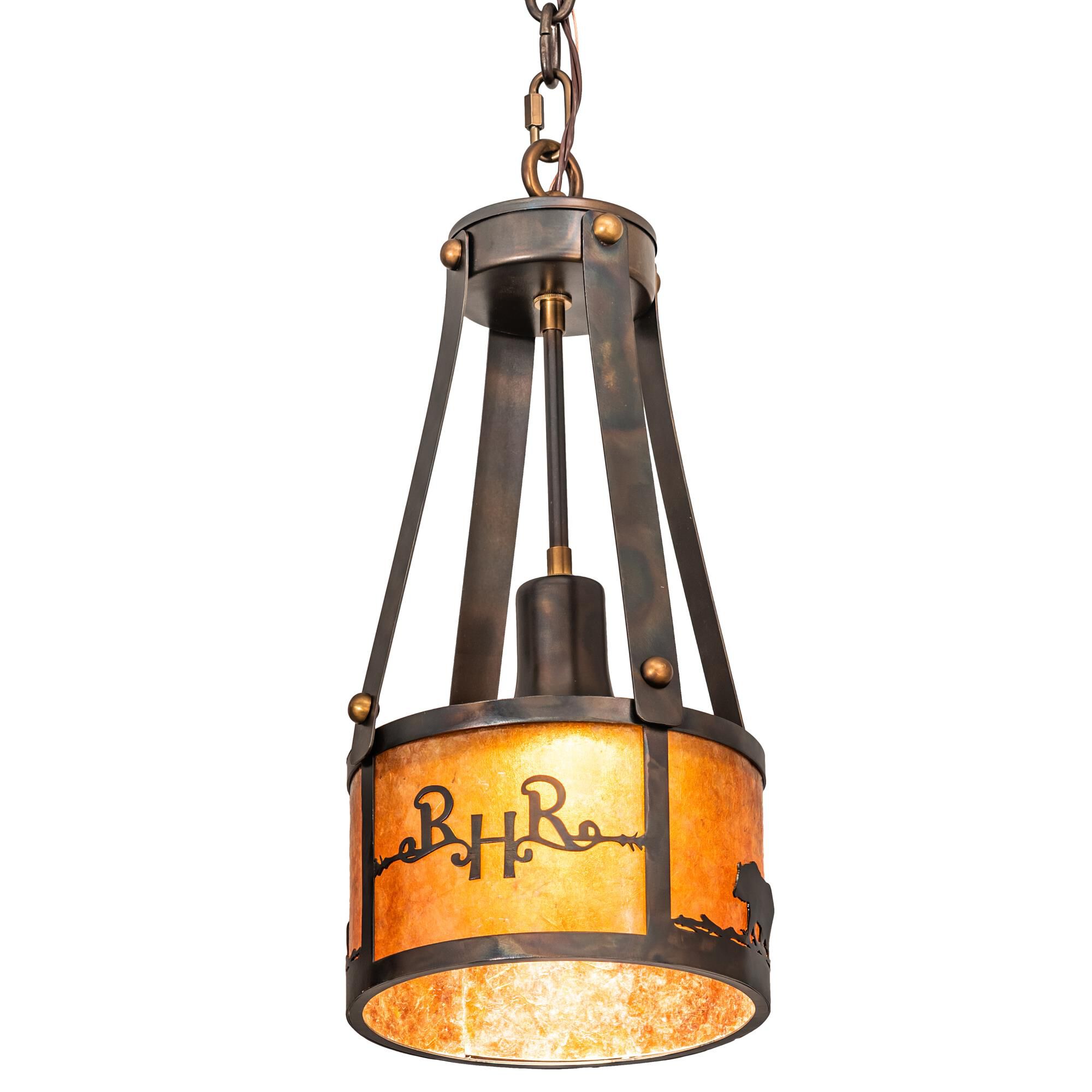 Meyda Lighting Ridin Hy Personalized 8 Inch Large Pendant