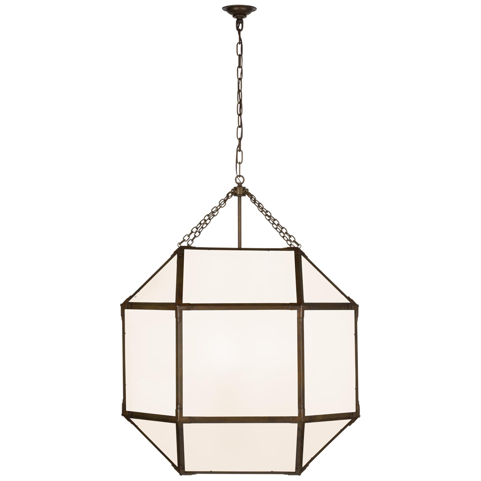Shown in Antique Zinc finish and White Glass shade