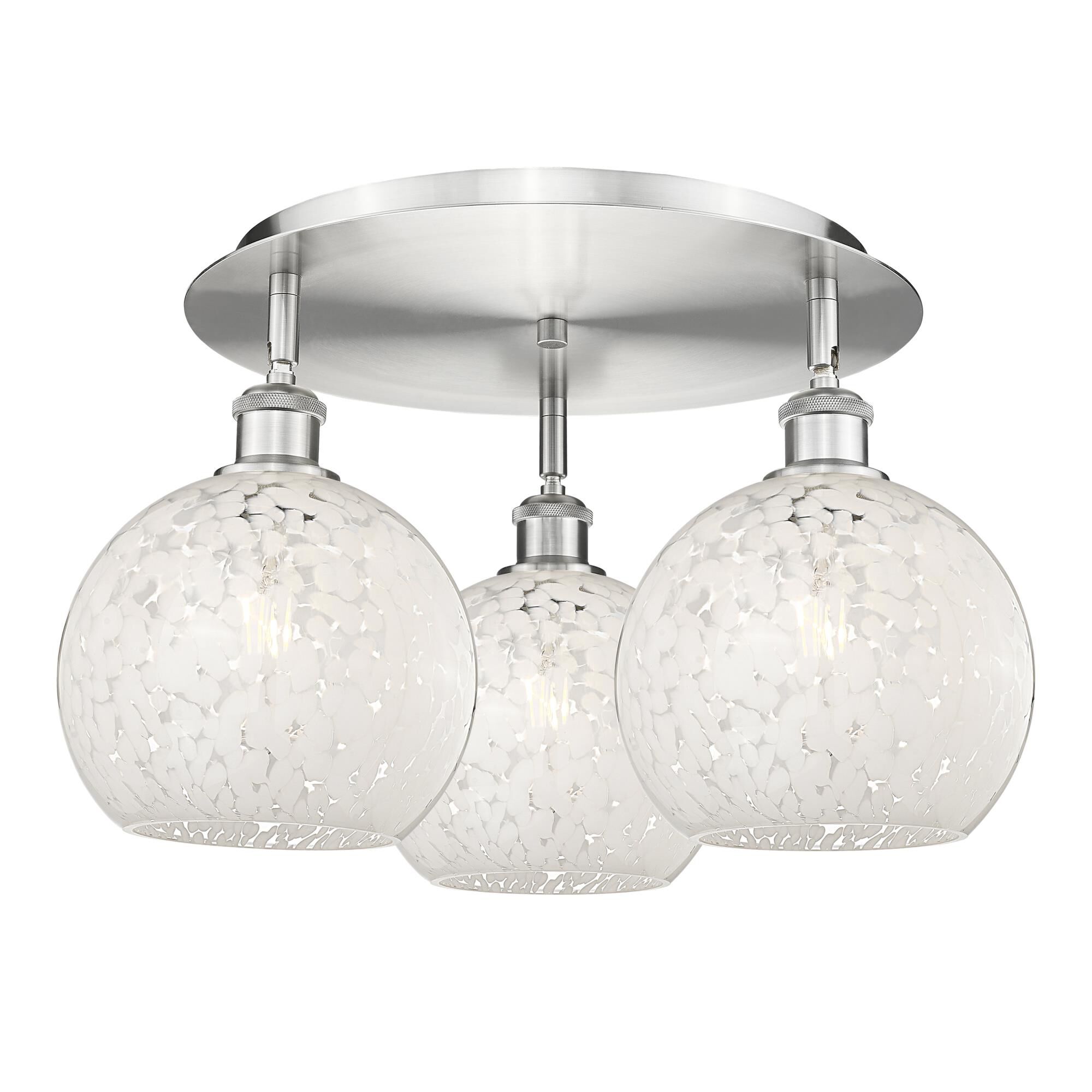 Bruno Marashlian White Mouchette 20 Inch Flush Mount by Innovations Lighting