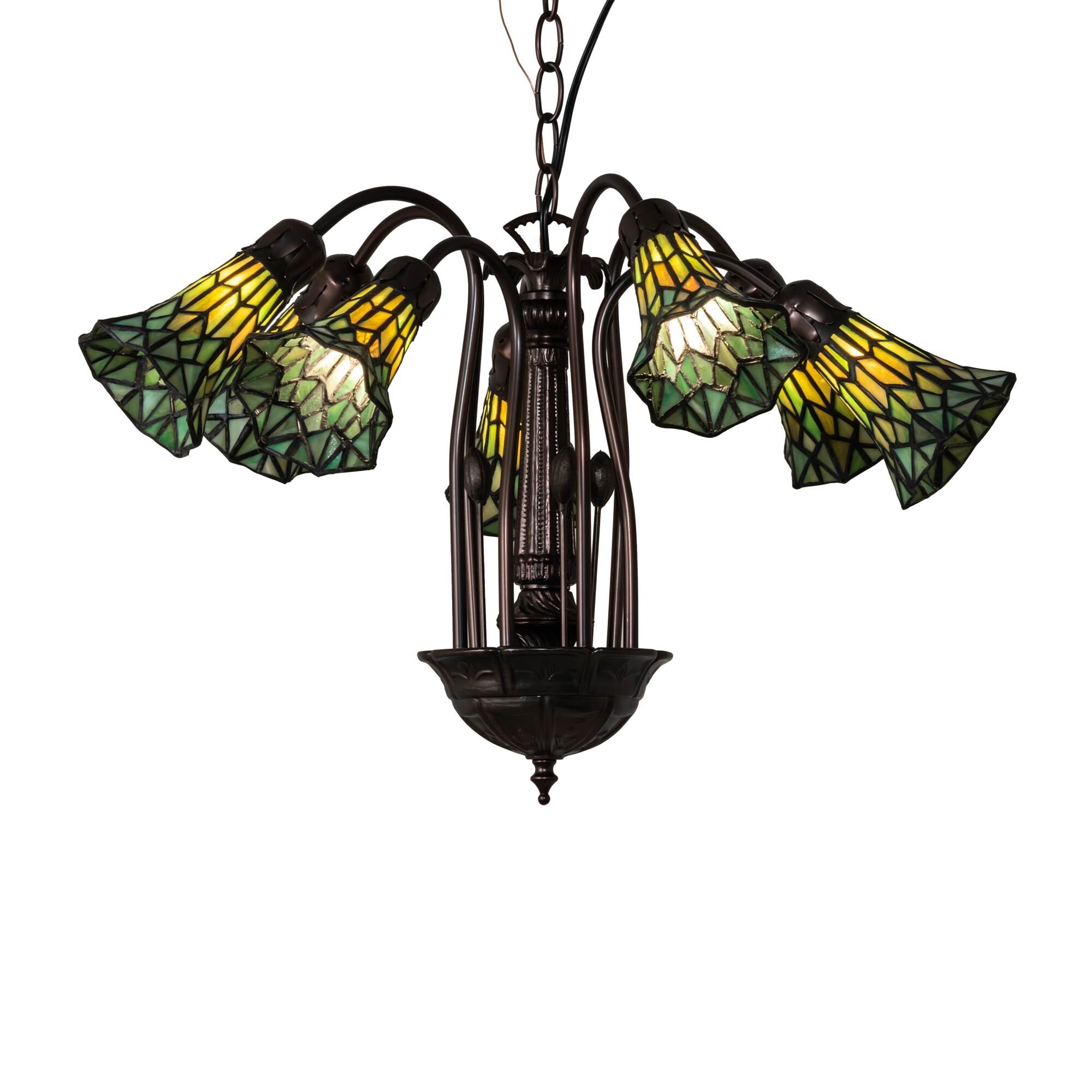 Tiffany Pond Lily 24 Inch 17 Light Chandelier by Meyda Lighting