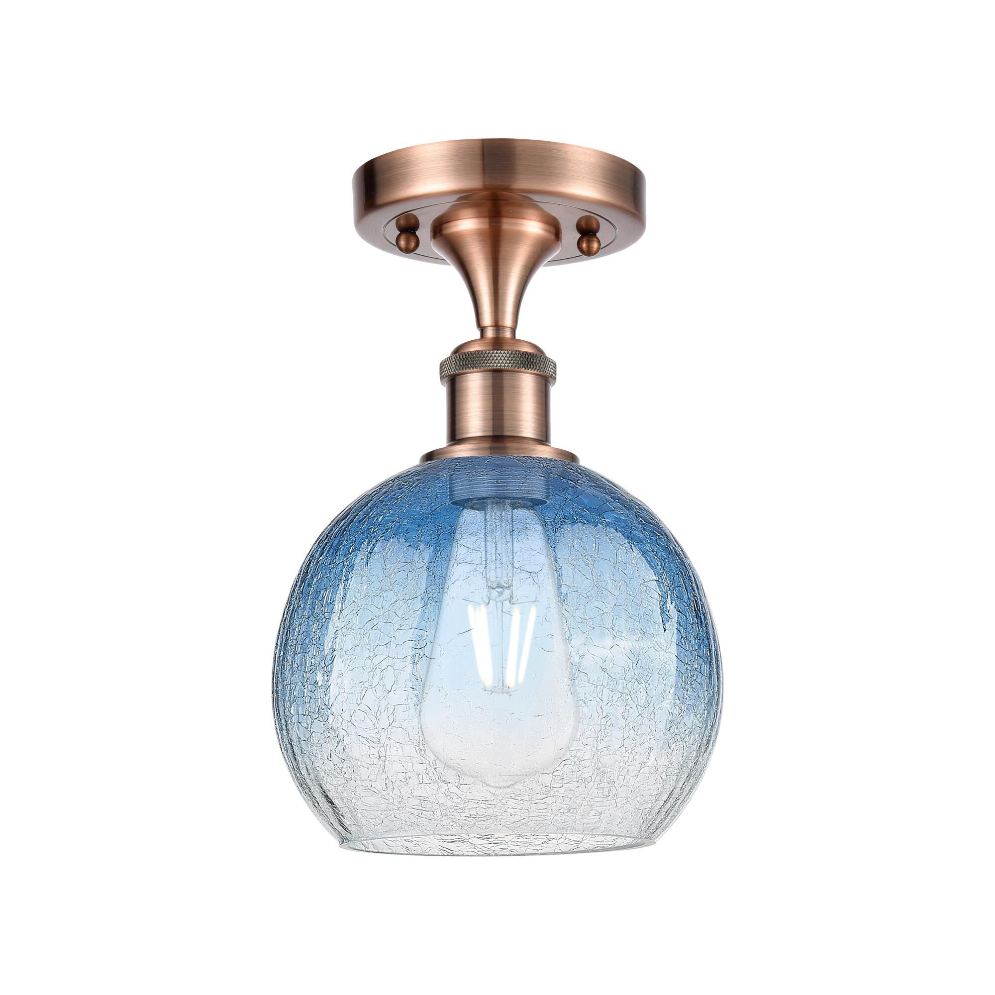 Bruno Marashlian Brookhaven Globe 8 Inch Semi Flush Mount by Innovations Lighting