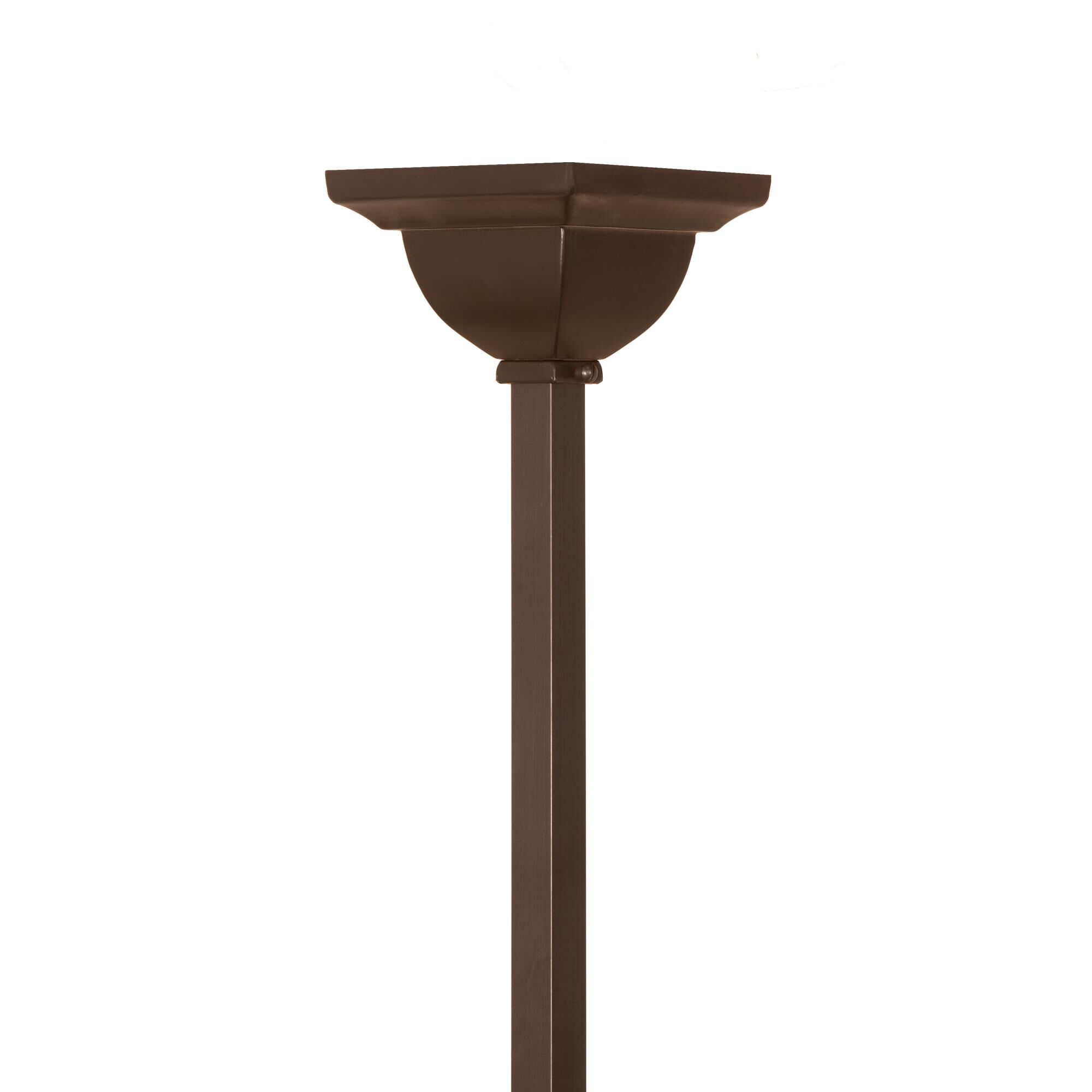 Shown in Craftsman Brown Finish finish and Beige glass