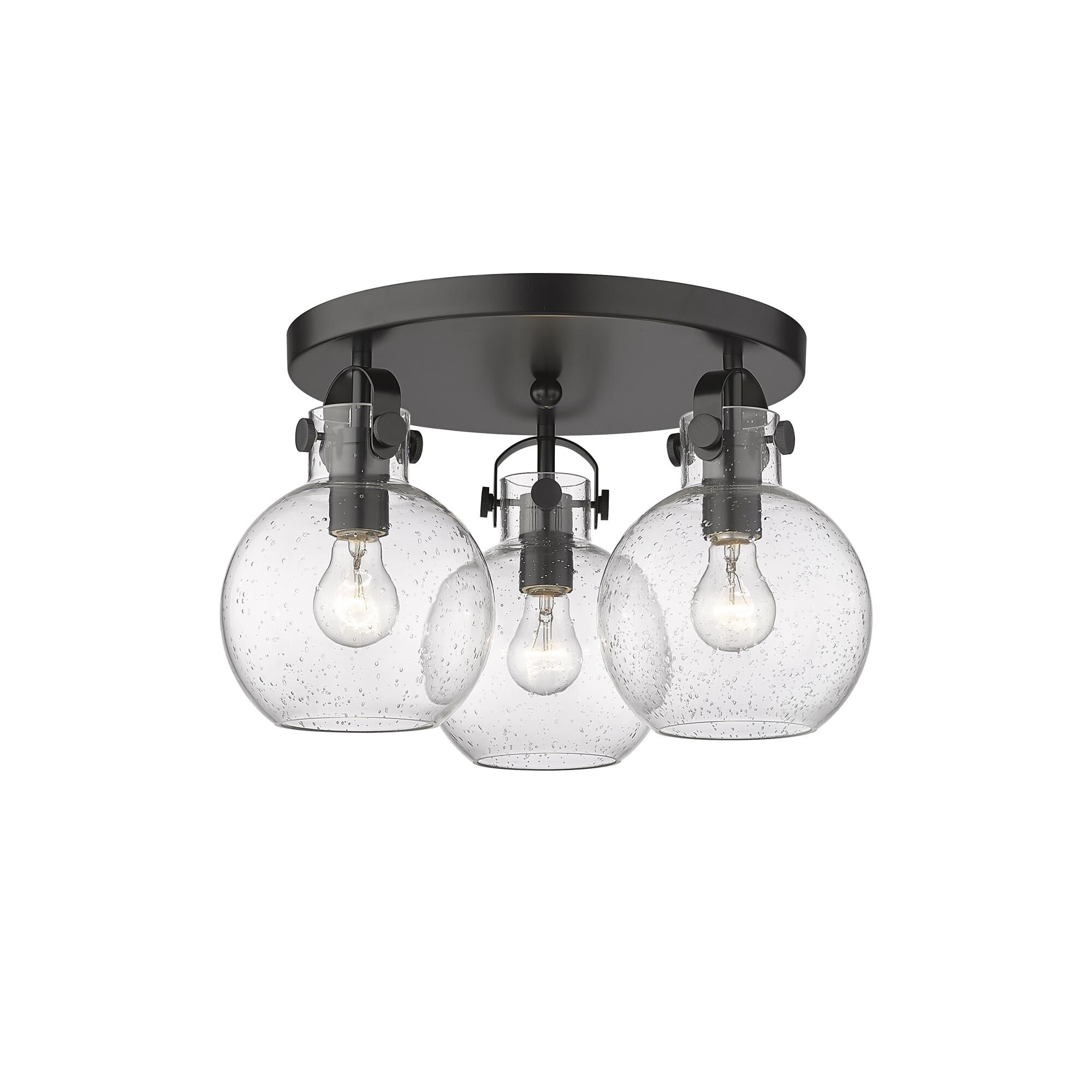 Shown in Matte Black finish and Seedy glass