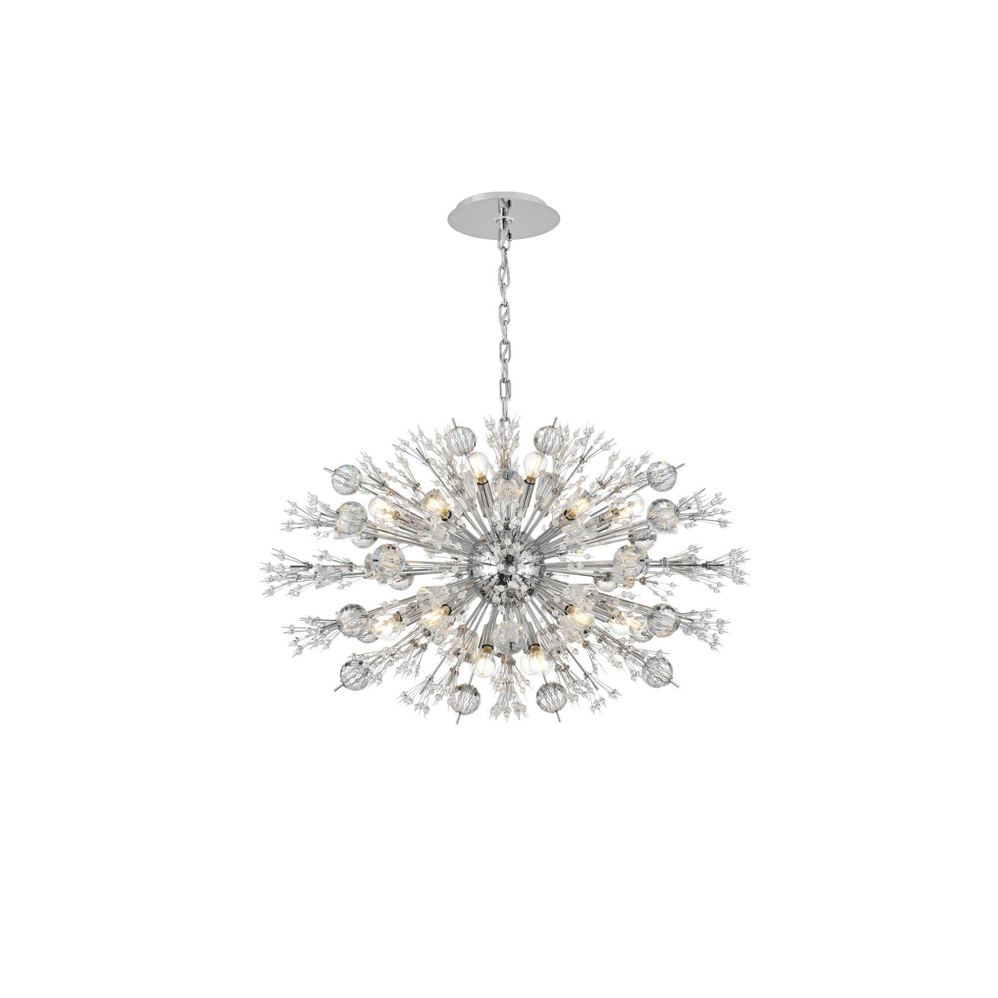 Shown in Chrome finish and Royal Cut crystal