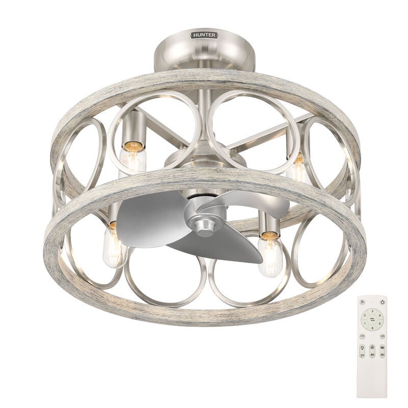 Haven 22 Inch Chandelier Ceiling Fan with Light Kit by Hunter Fan