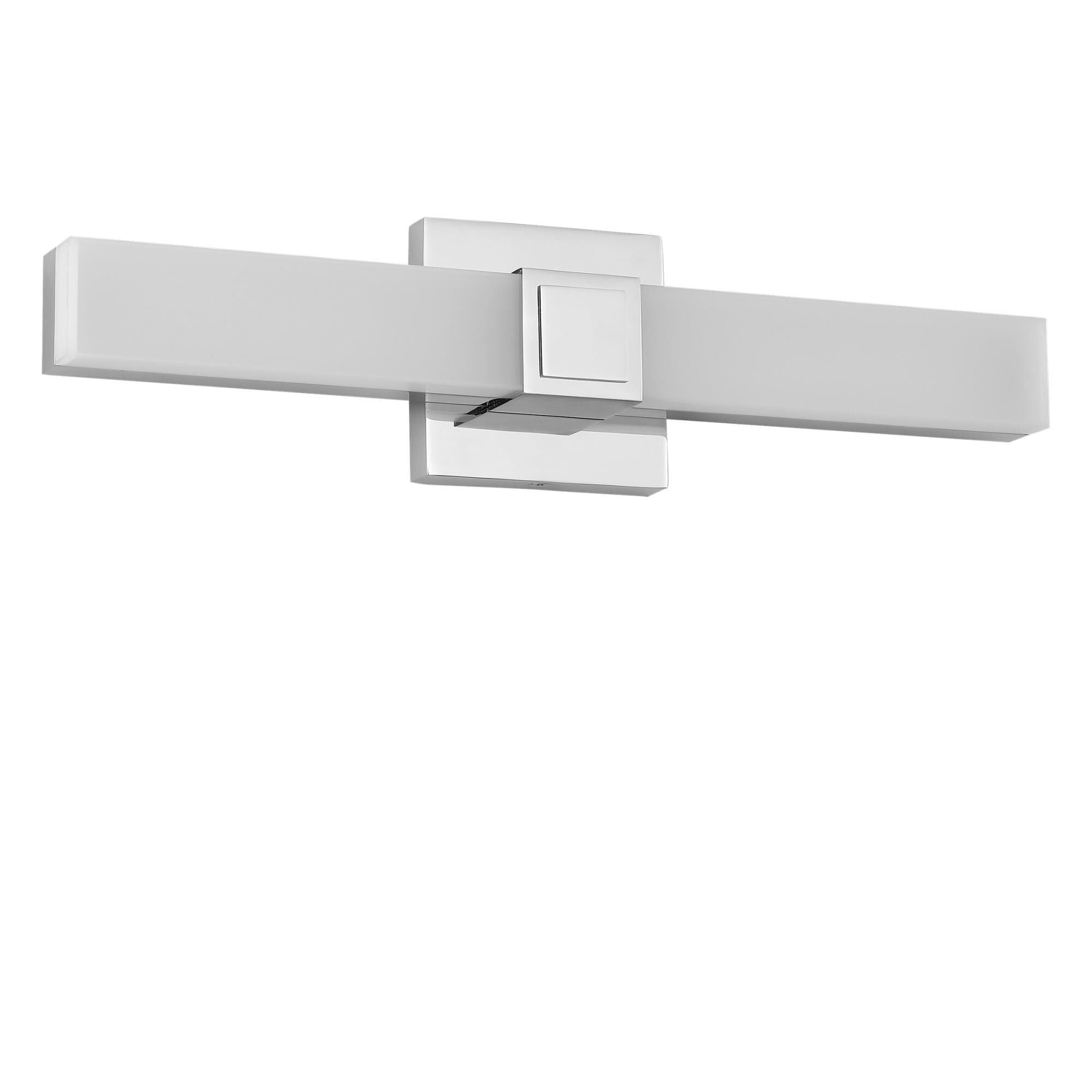 Shown in Chrome finish and White Acrylic shade