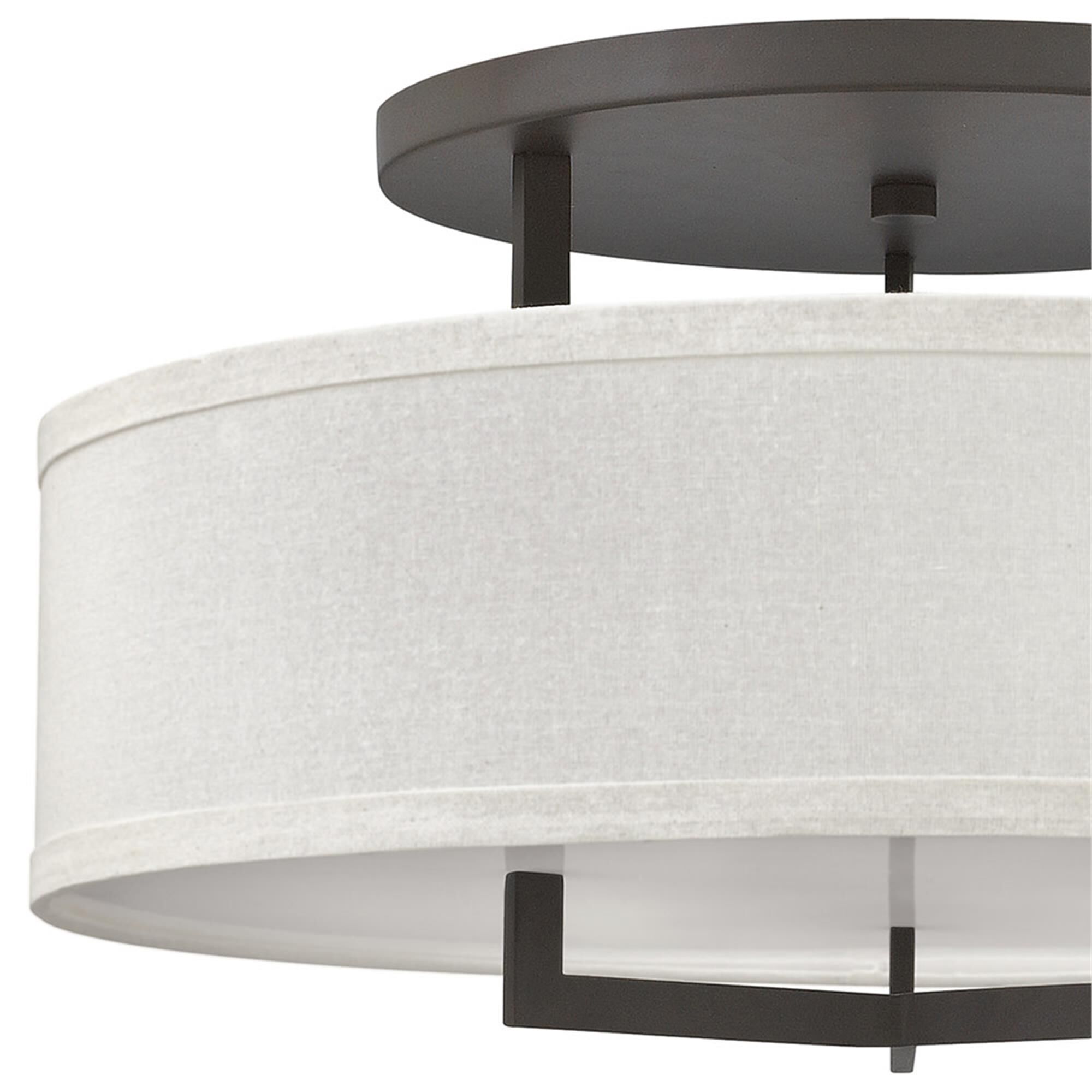 Hampton 26 Inch 3 Light Semi Flush Mount,