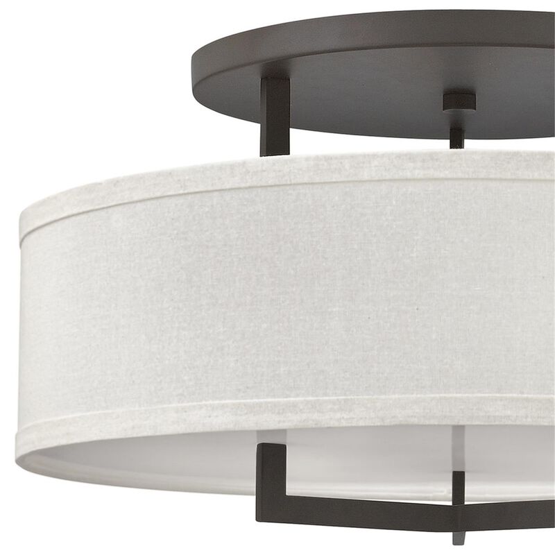 Hampton 26 Inch 3 Light Semi Flush Mount by Hinkley