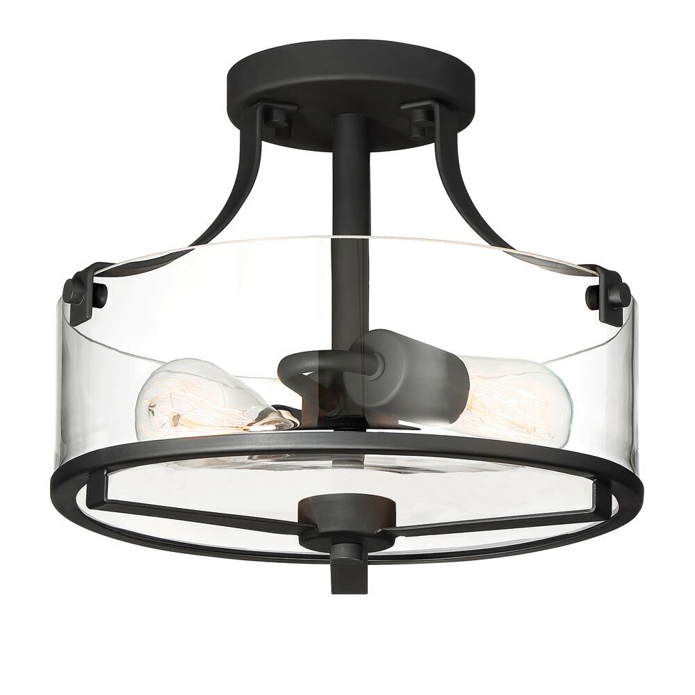 Shown in Black finish and Clear glass and Clear Glass shade