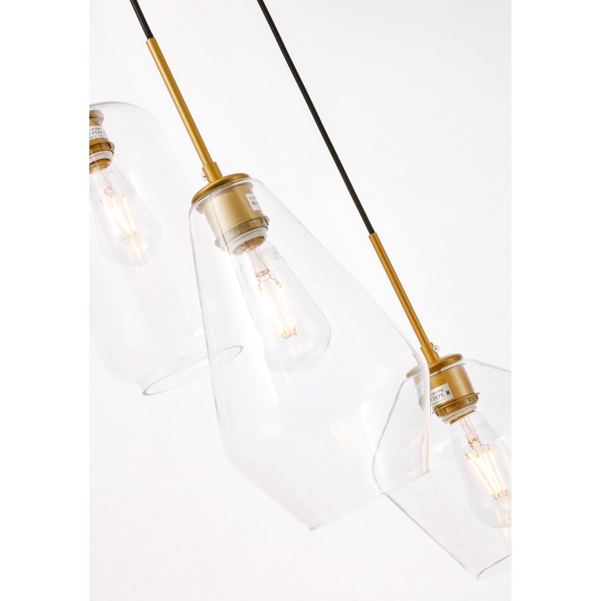 Gene 17 Inch Multi Light Pendant by Elegant Lighting