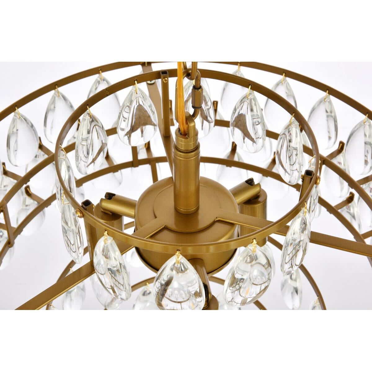 Shown in Brass finish and Royal Cut Clear crystal