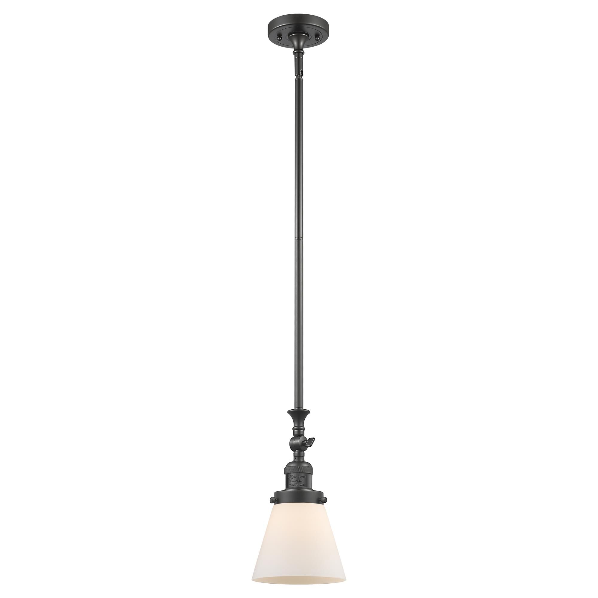 Shown in Oil Rubbed Bronze finish and Matte White Cased glass