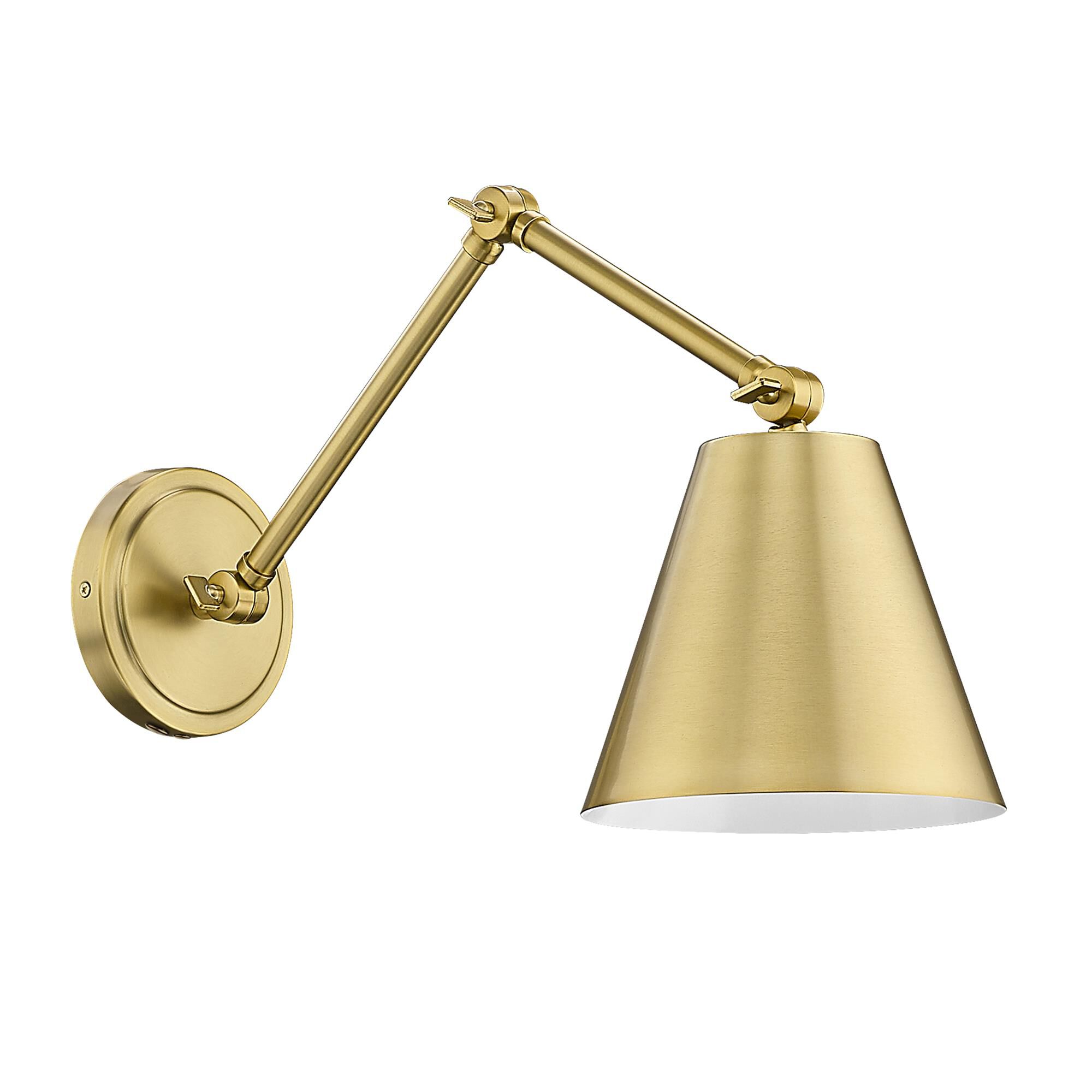 Shown in Modern Gold finish and Modern Gold shade