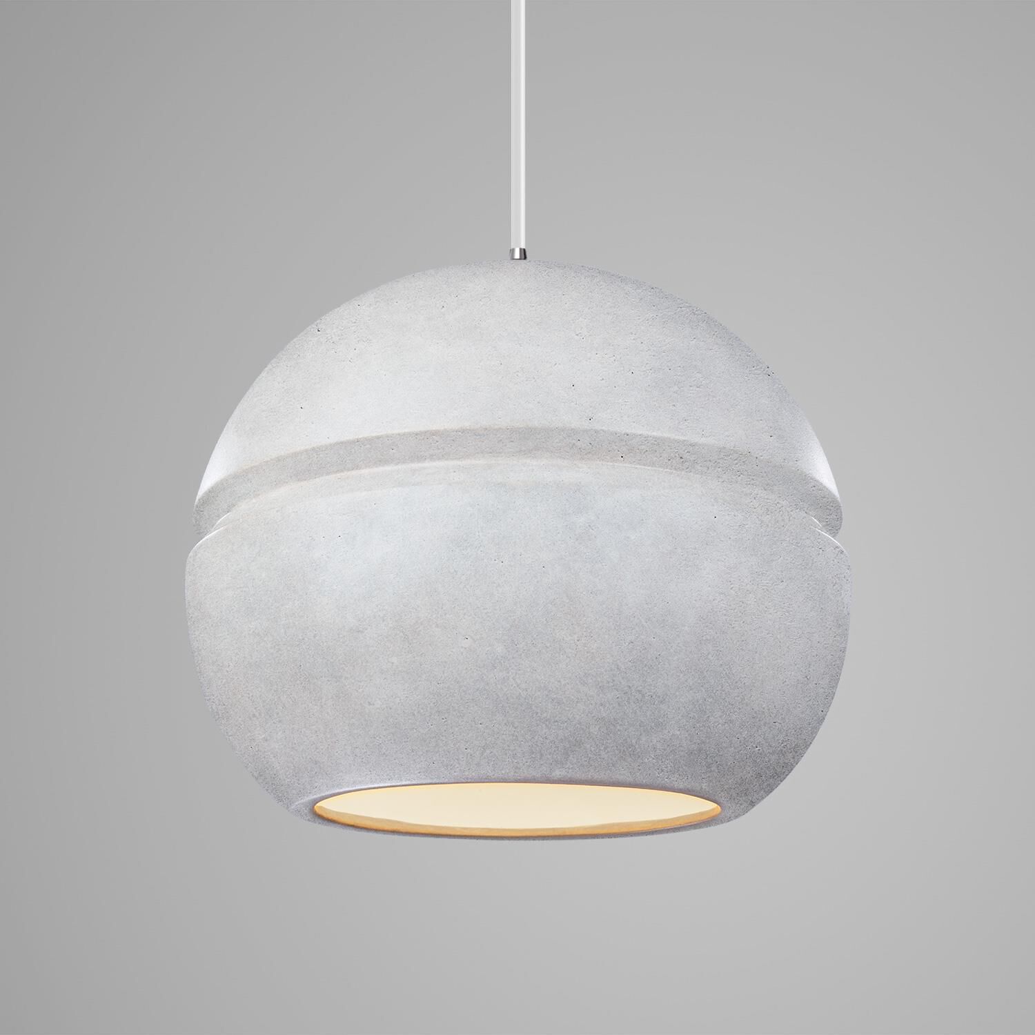 Shown in Polished Chrome finish and Concrete Ceramic shade