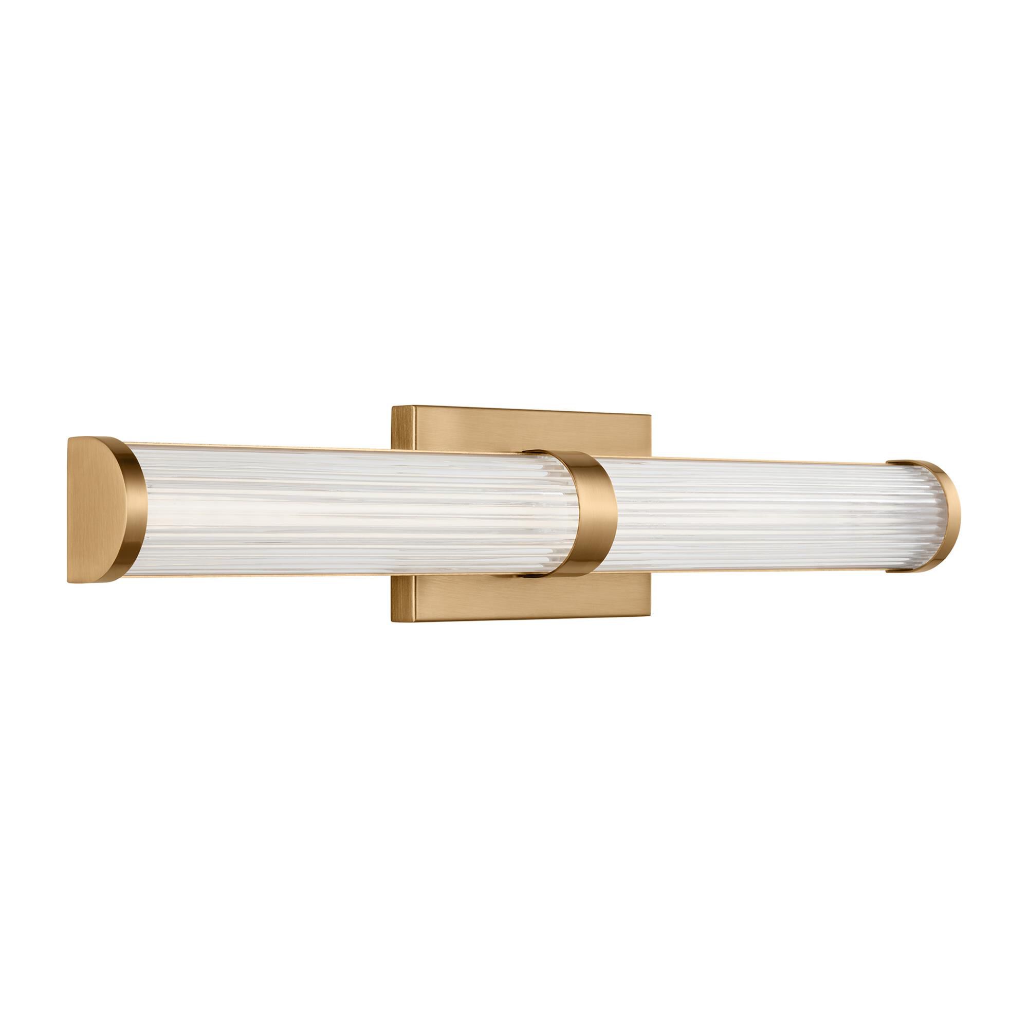 Shown in Satin Brass finish and Frosted glass and Frosted Acrylic Diffuser And Clear Fluted Glass shade
