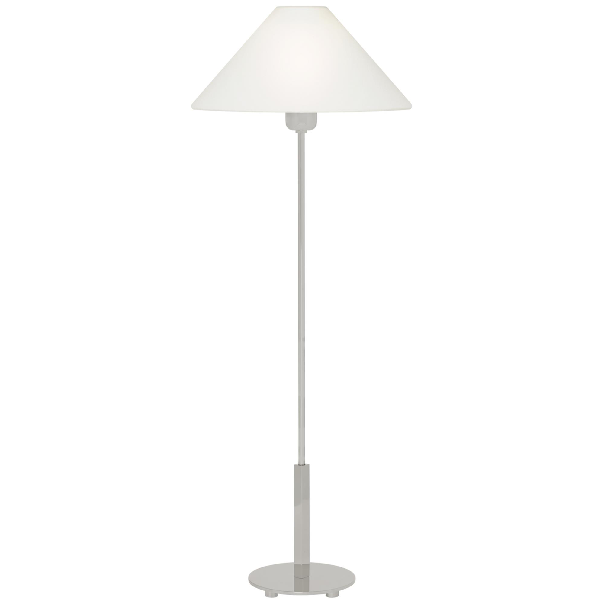 Shown in Polished Nickel finish and Linen shade