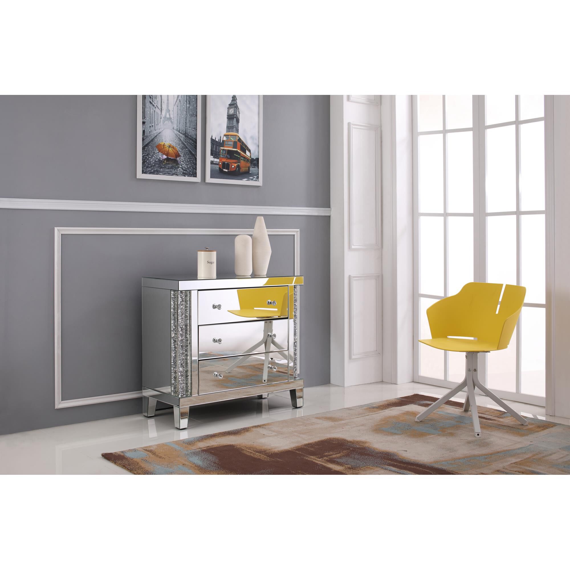 Shown in Clear Mirror finish and Royal Cut - Silver crystal