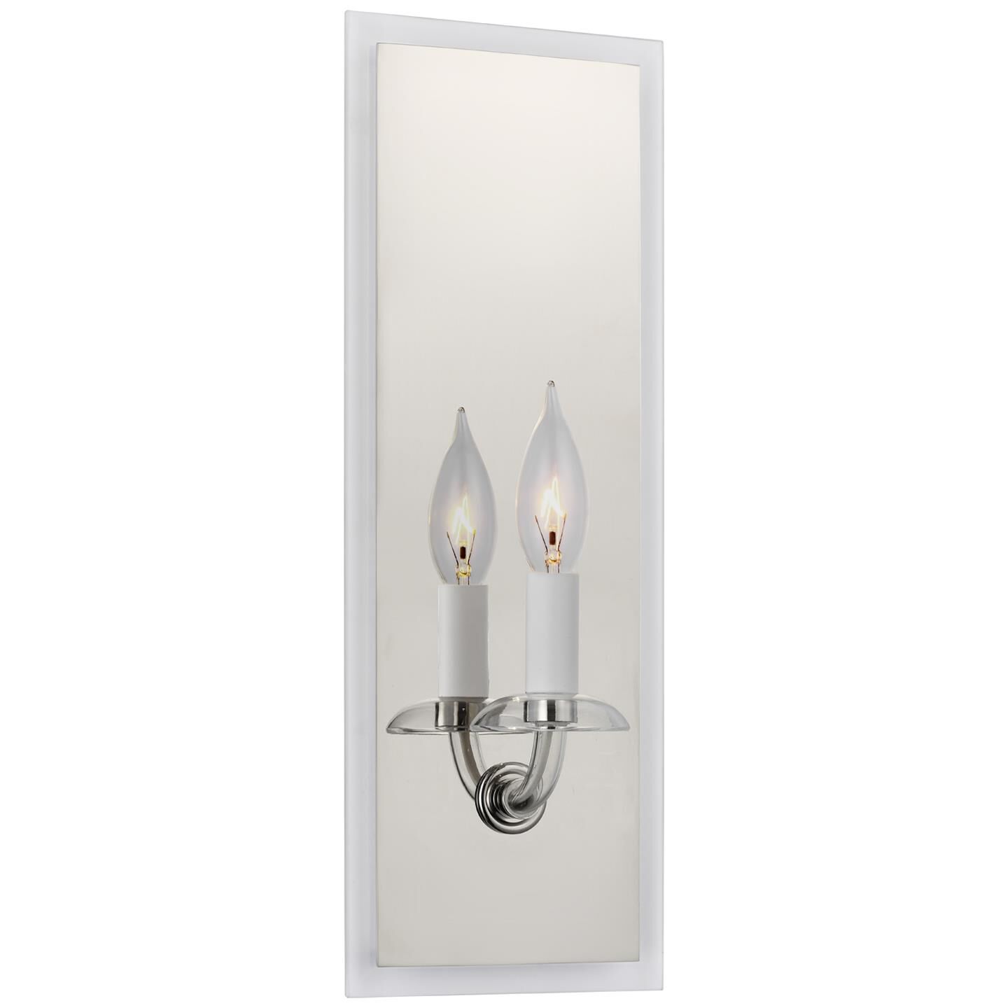 Shown in Polished Nickel and Clear Glass finish