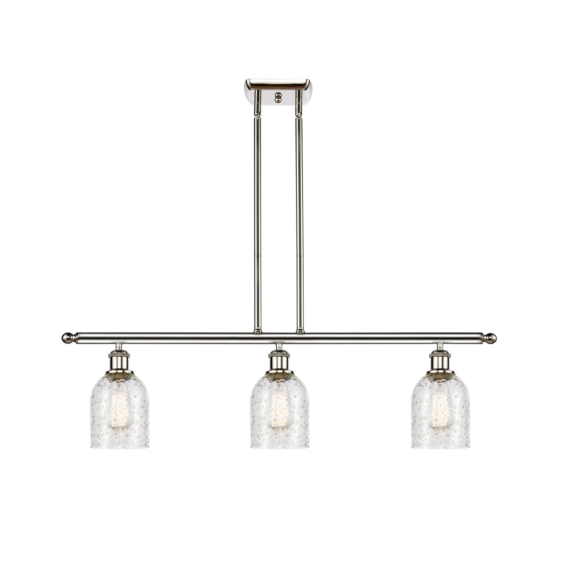 Shown in Polished Nickel finish and Bell glass and Glass shade