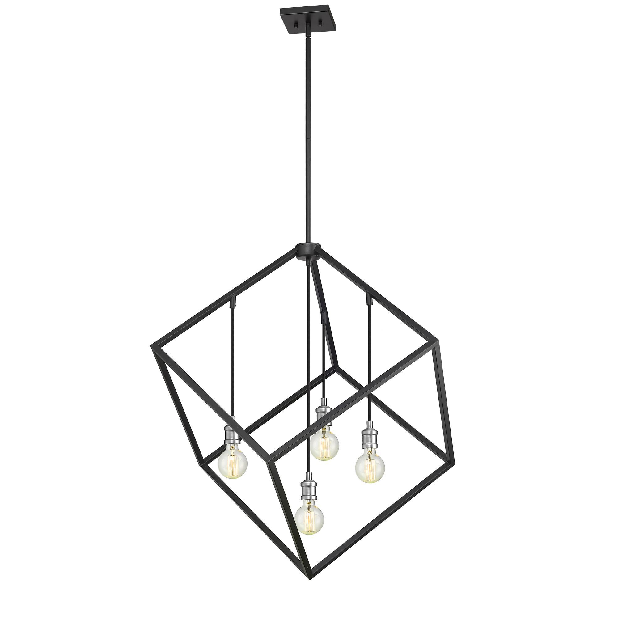 Shown in Matte Black + Brushed Nickel finish and --- glass and --- shade