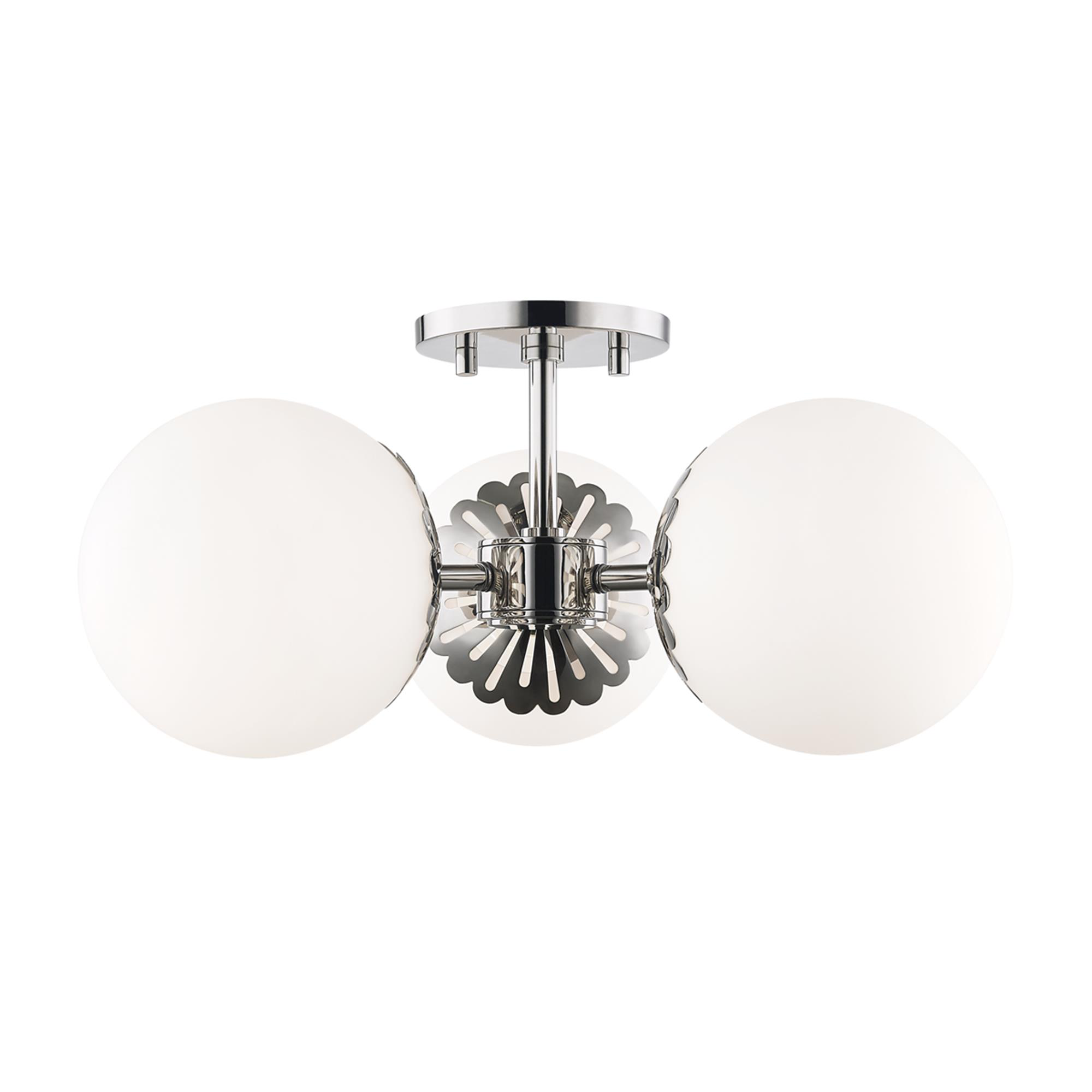 Paige 16 Inch 3 Light Semi Flush Mount,