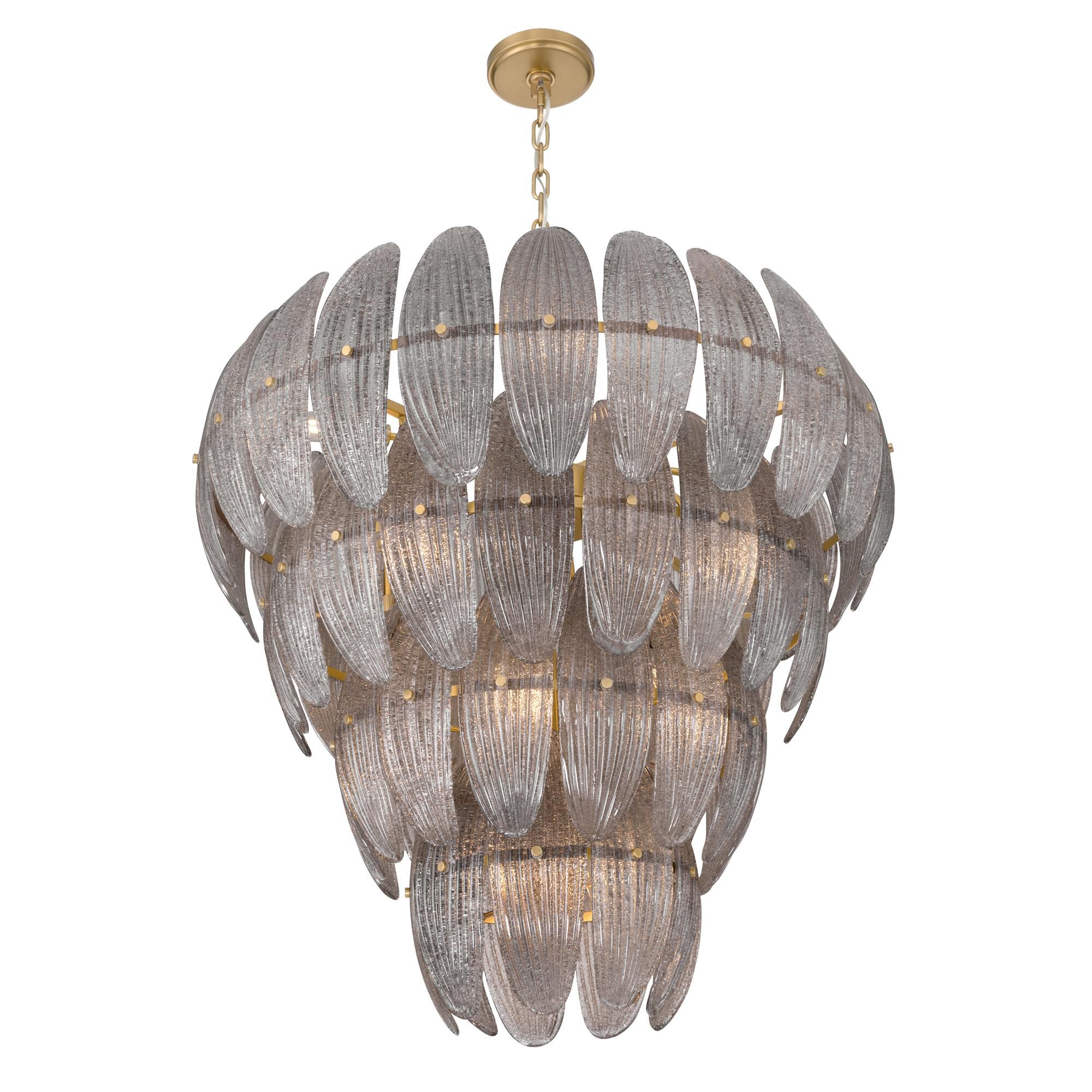 Shown in Legacy Brass finish and Grey Textured shade