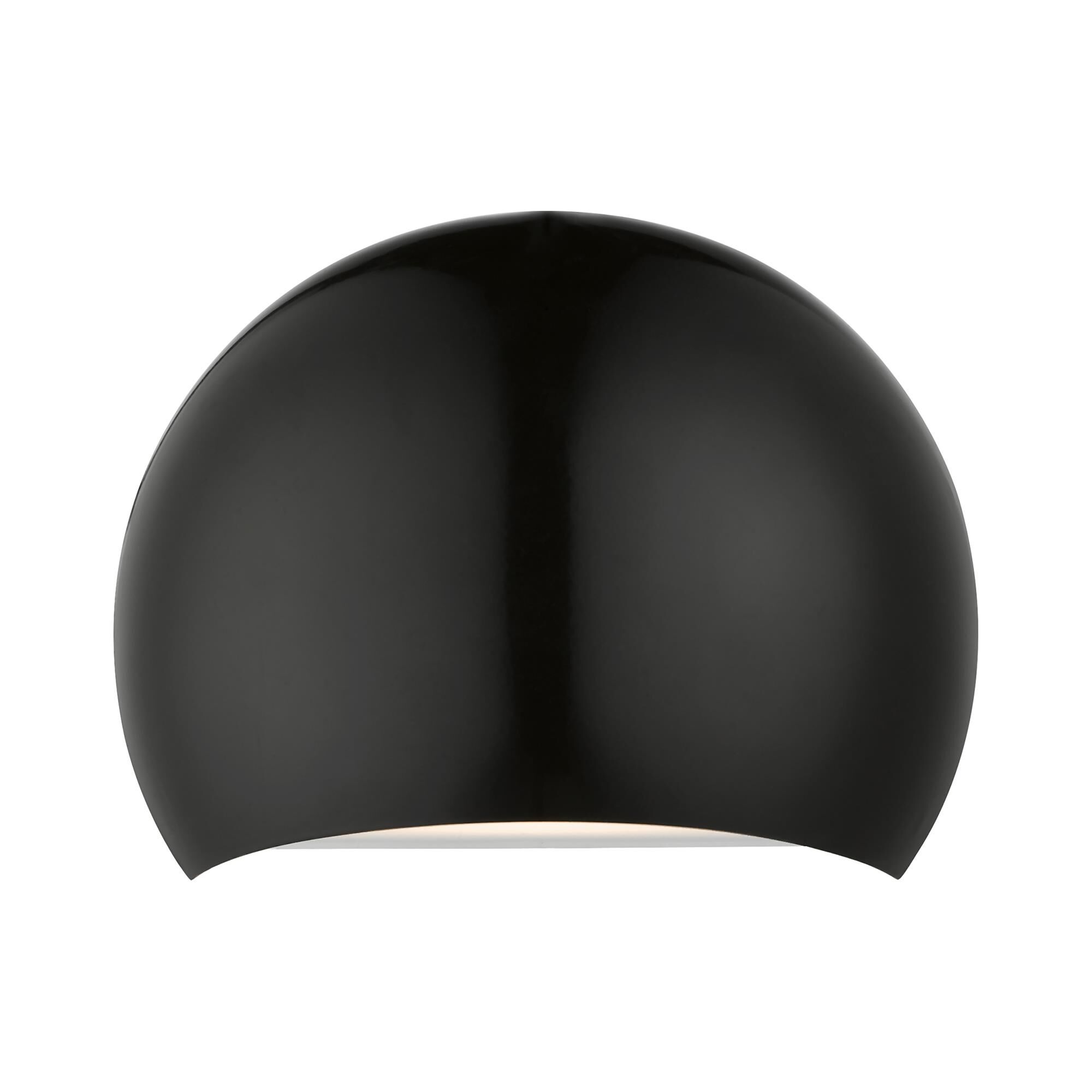 Shown in Shiny Black finish and Shiny Black with White Inside shade