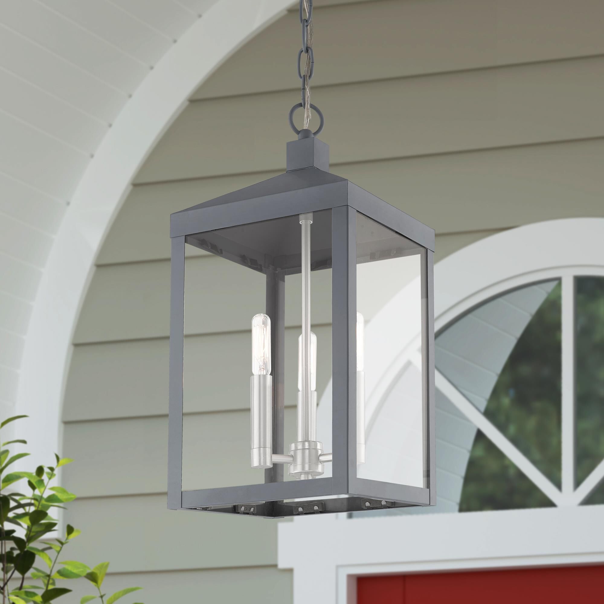Nyack 18 Inch Tall 3 Light Outdoor Hanging Lantern by Livex Lighting