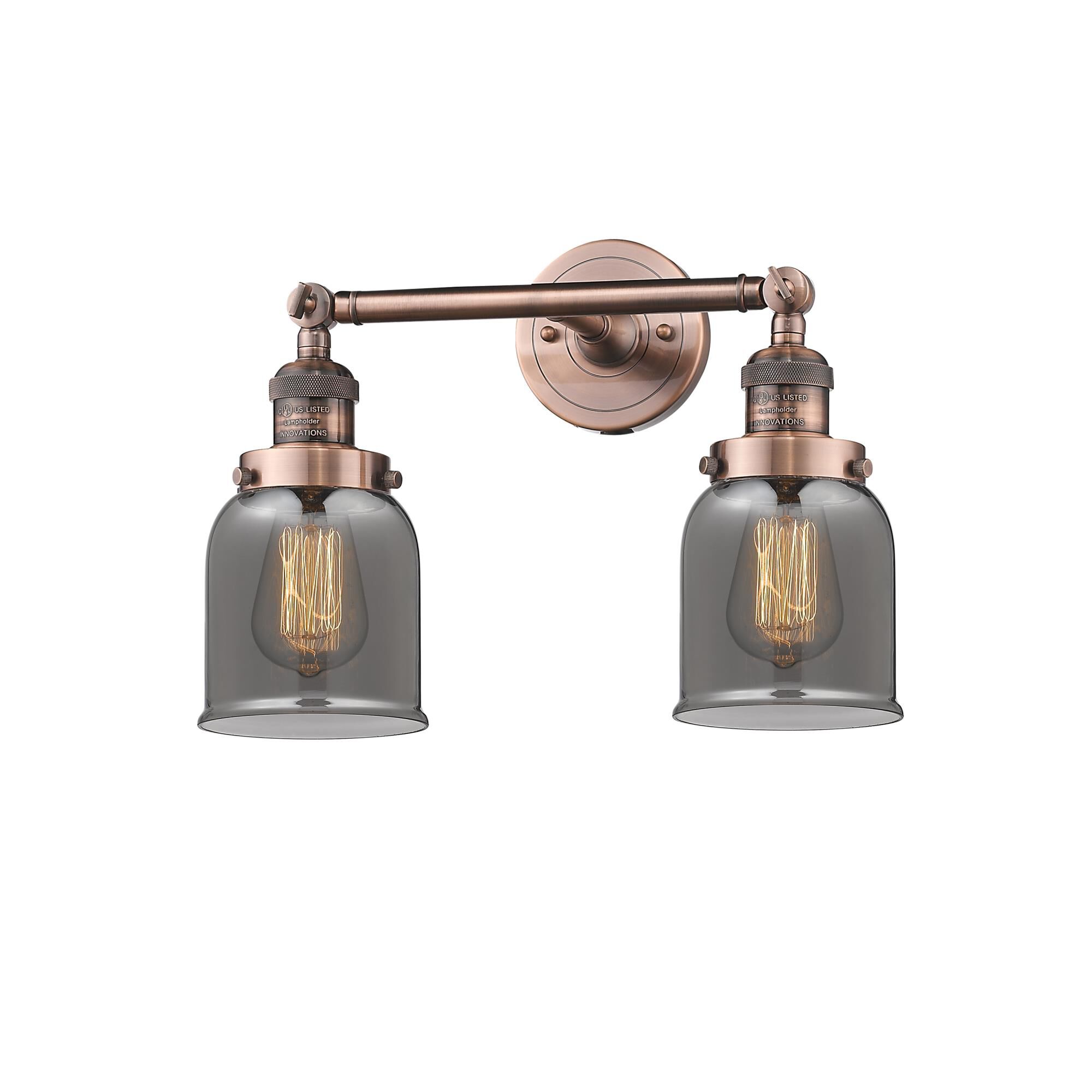 Bruno Marashlian Small Bell 16 Inch 2 Light Bath Vanity Light by Innovations Lighting