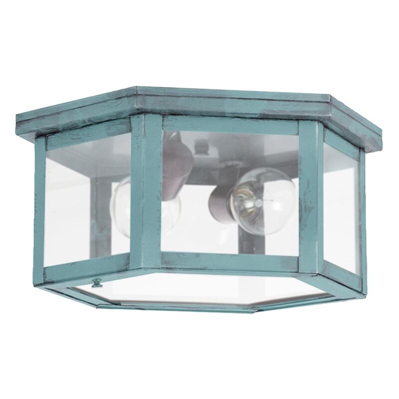 Williams 13 Inch 2 Light Outdoor Flush Mount by Northeast Lantern