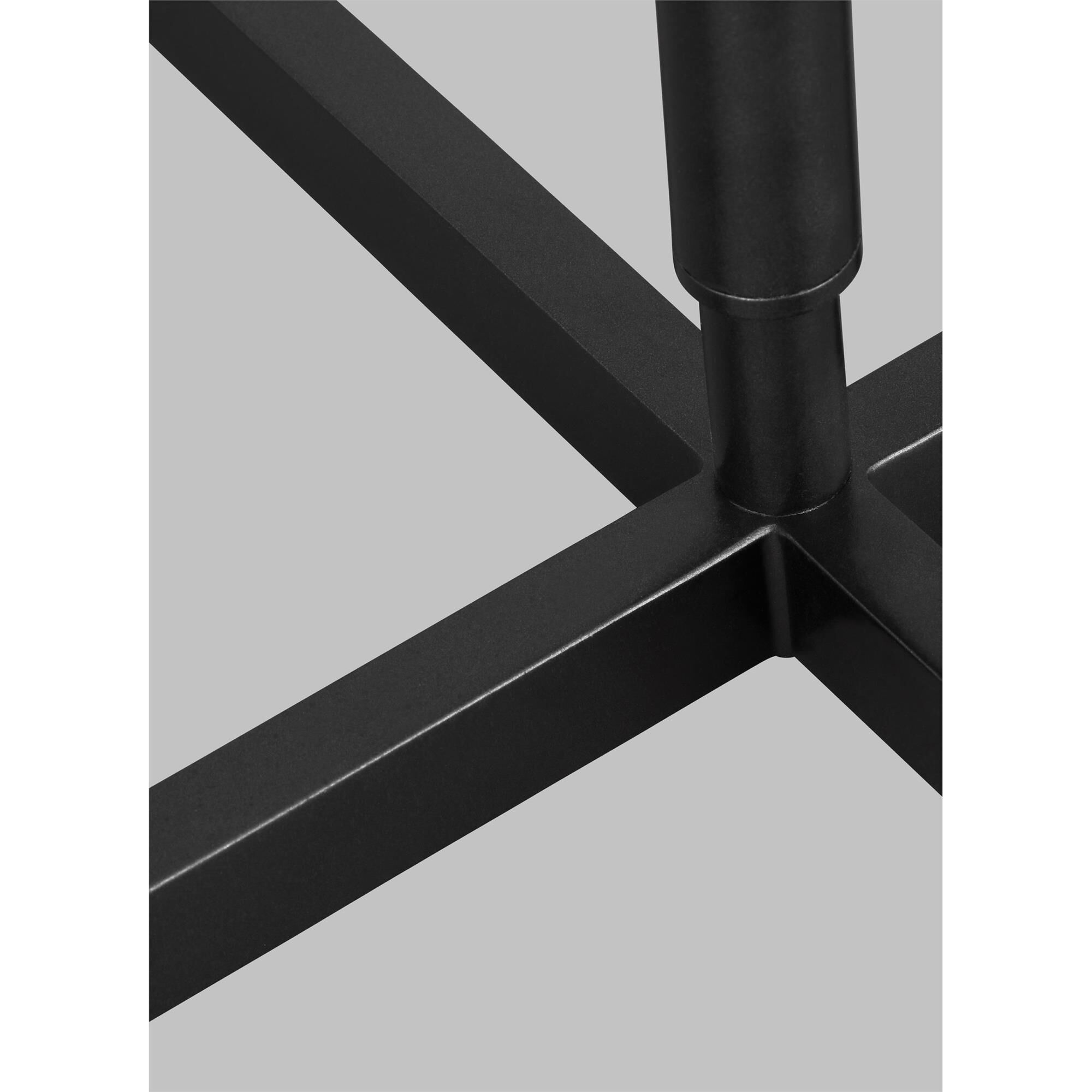 Shown in Deep Bronze finish and White Linen Fabric shade